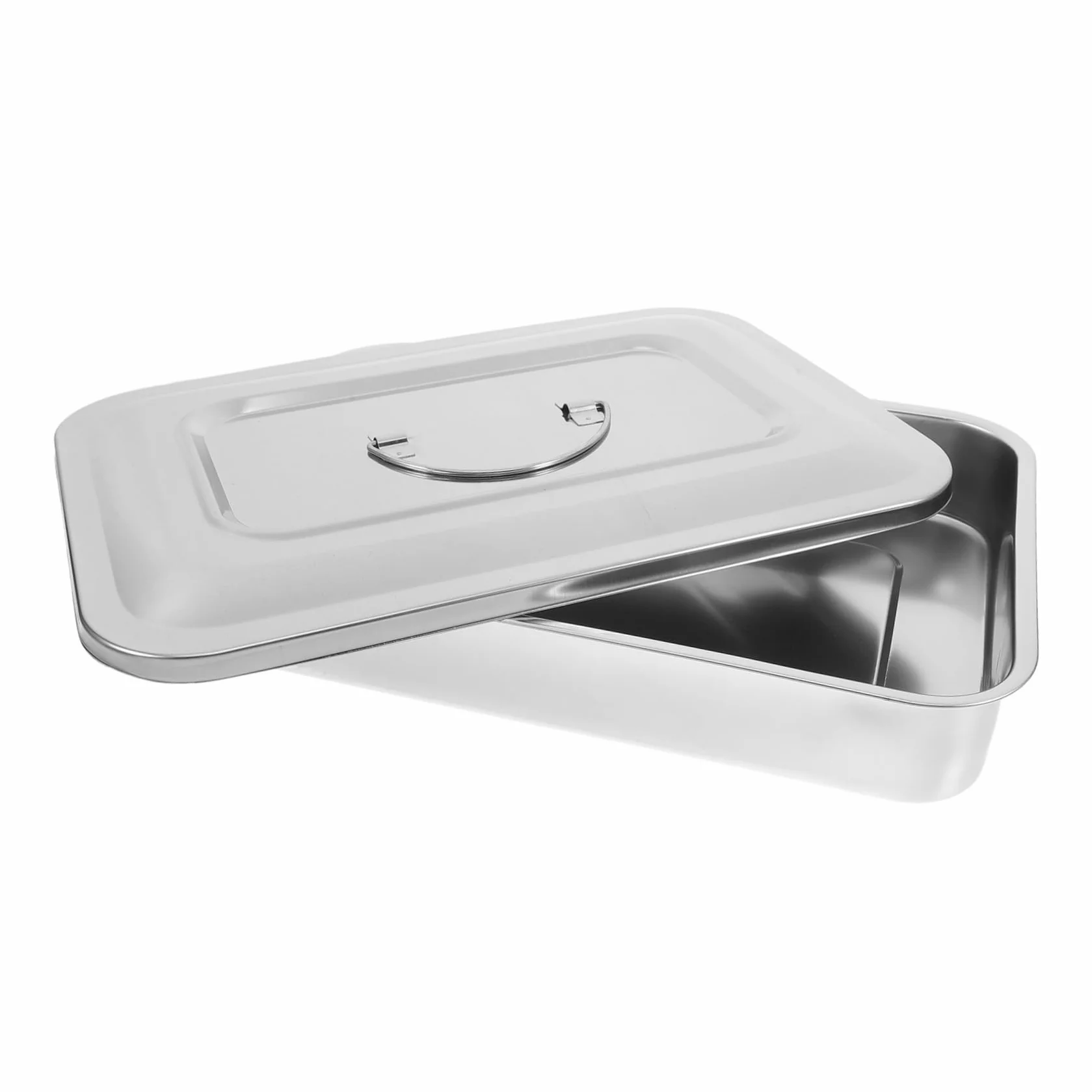 GALPADA Caja de Acero Inoxidable Rectangular 11.5 Pulgadas para Esterilización Médica