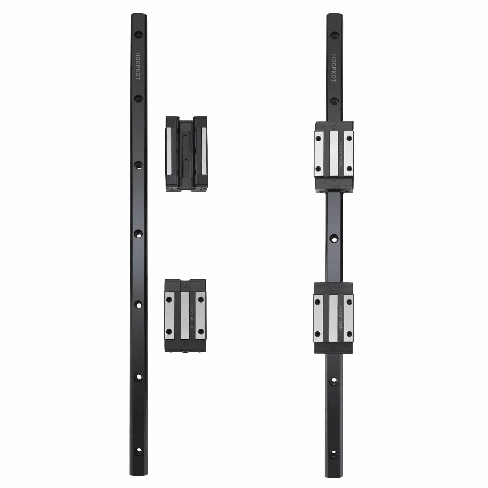 HGR15 Guía Lineal 400mm 2 Guías 4 Bloques HGH15CA