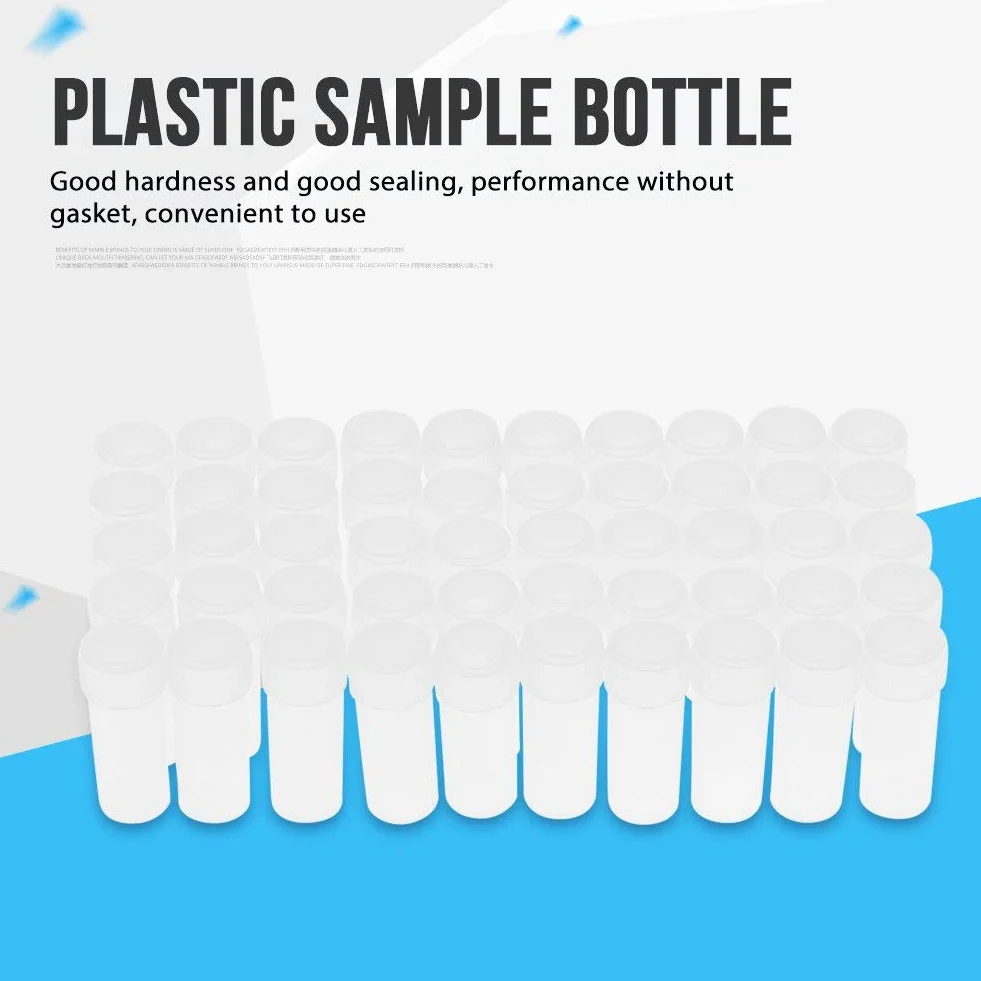 Botella de muestra de plástico 5 ml 100 Pcs botes pequeños con tapa