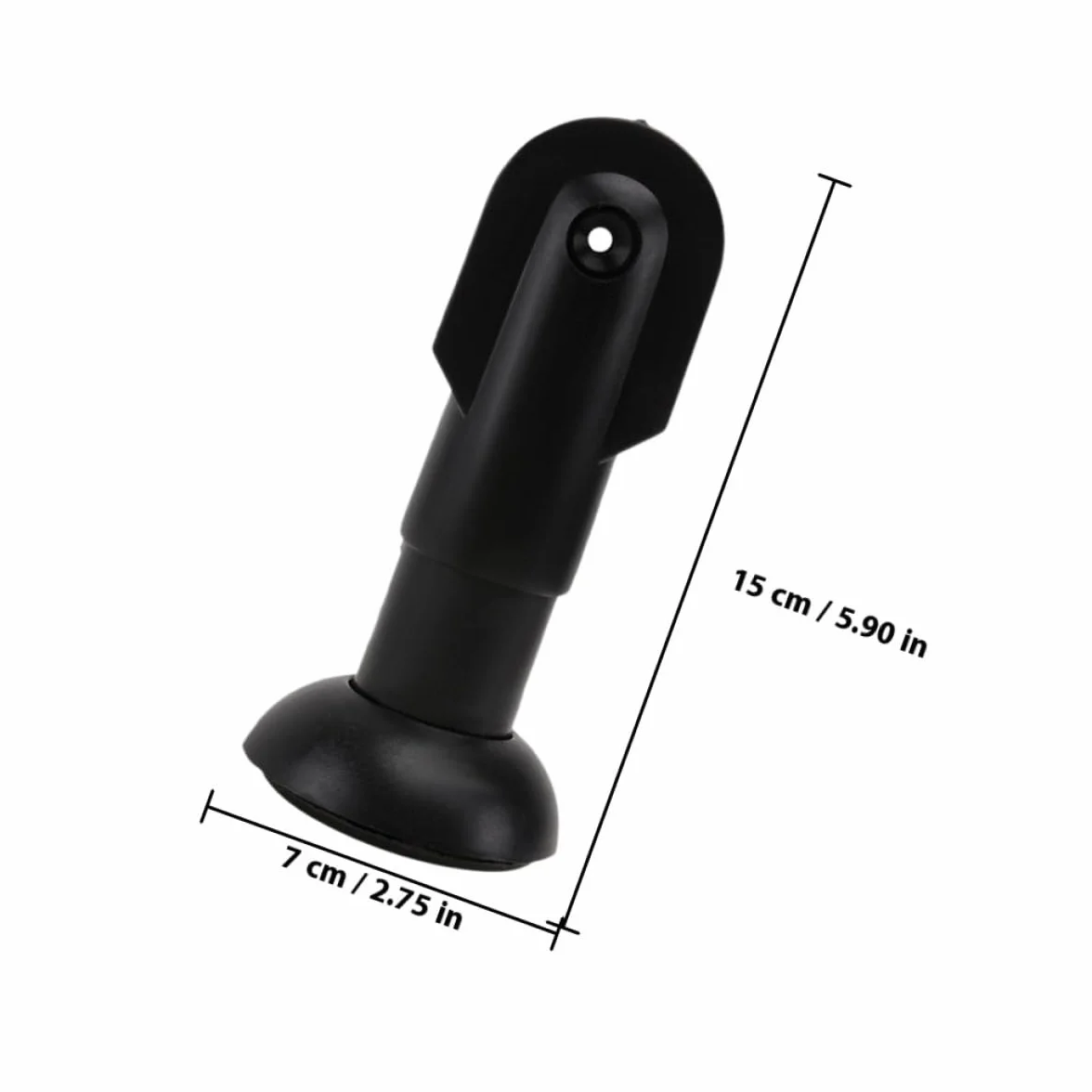 LIFKOME 2 Soportes de Plástico Negro para Mampara de Baño Altura Ajustable Resistente Corrosión