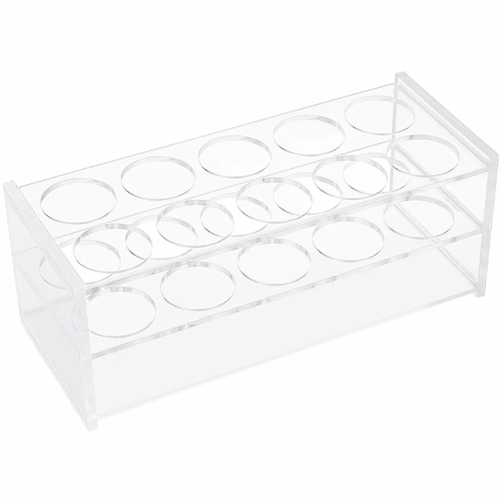 OLYCRAFT Gradilla Acrílica Transparente para Tubos de Ensayo 30mm Agujero para Tubos de Centrífuga 50ml Laboratorio