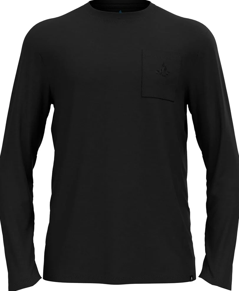 Odlo Odlo Langarm Wandershirt Herren Merino 200 I Funktionsshirt Wandern Atmungsaktiv Camiseta de Senderismo Hombre (Pack de 1)