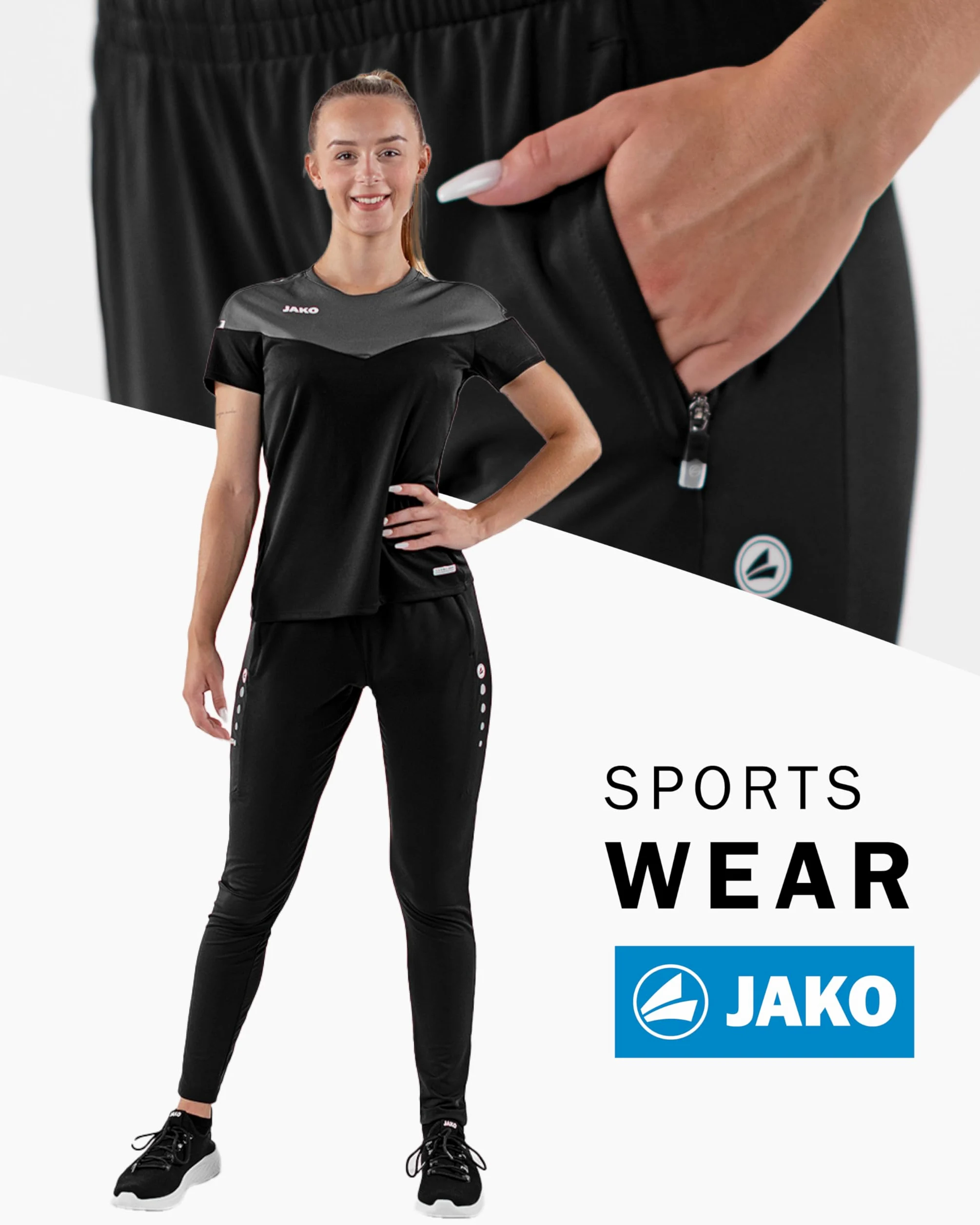 JAKO Trainingshose Premium Damen - Pantalones de Entrenamiento Mujer