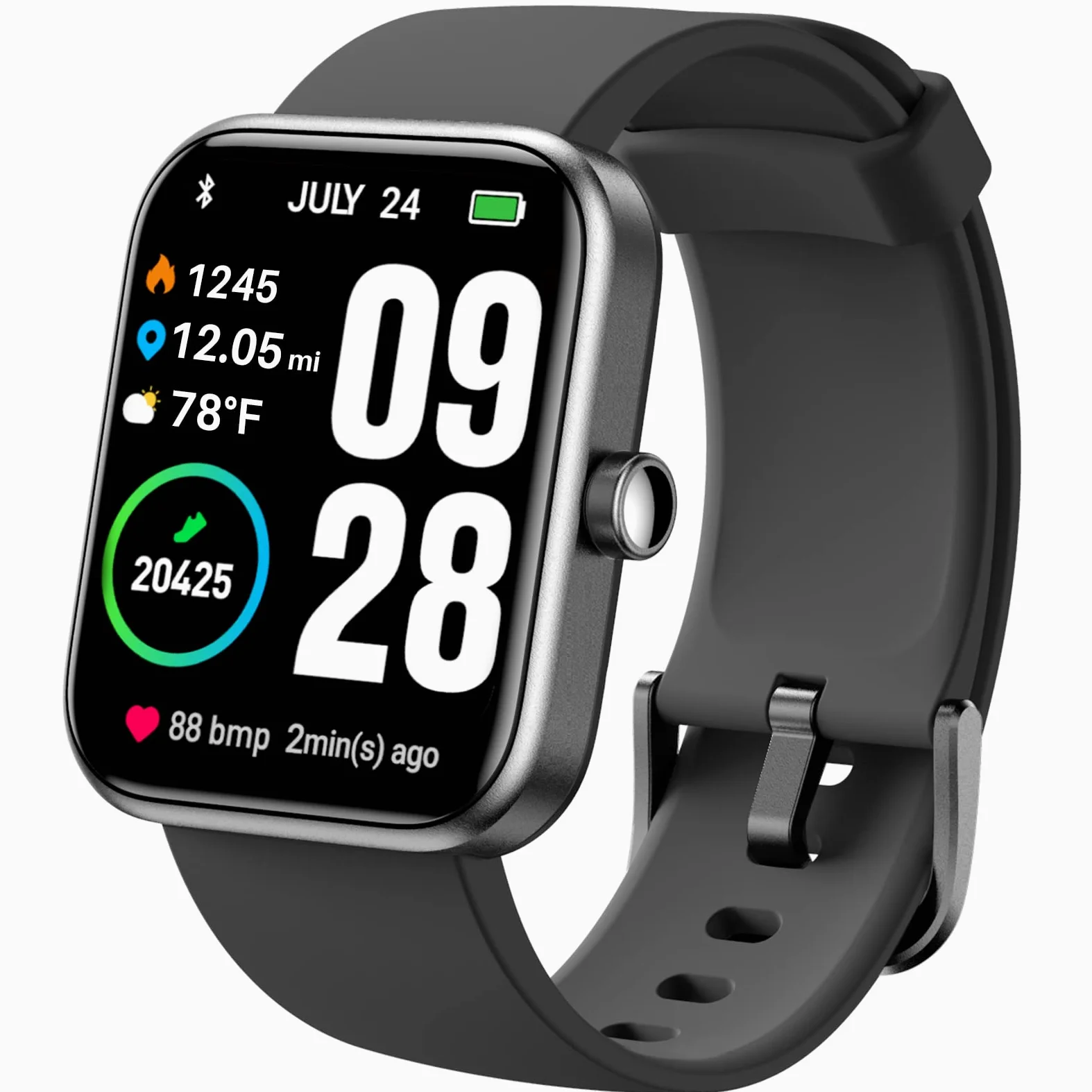 TOZO Reloj Inteligente S2 Alexa para Mujeres y Hombres, rastreador de Fitness Integrado con Monitor de frecuencia cardíaca y oxígeno en Sangre, Monitor de sueño, Pantalla táctil HD Impermeable 5 ATM