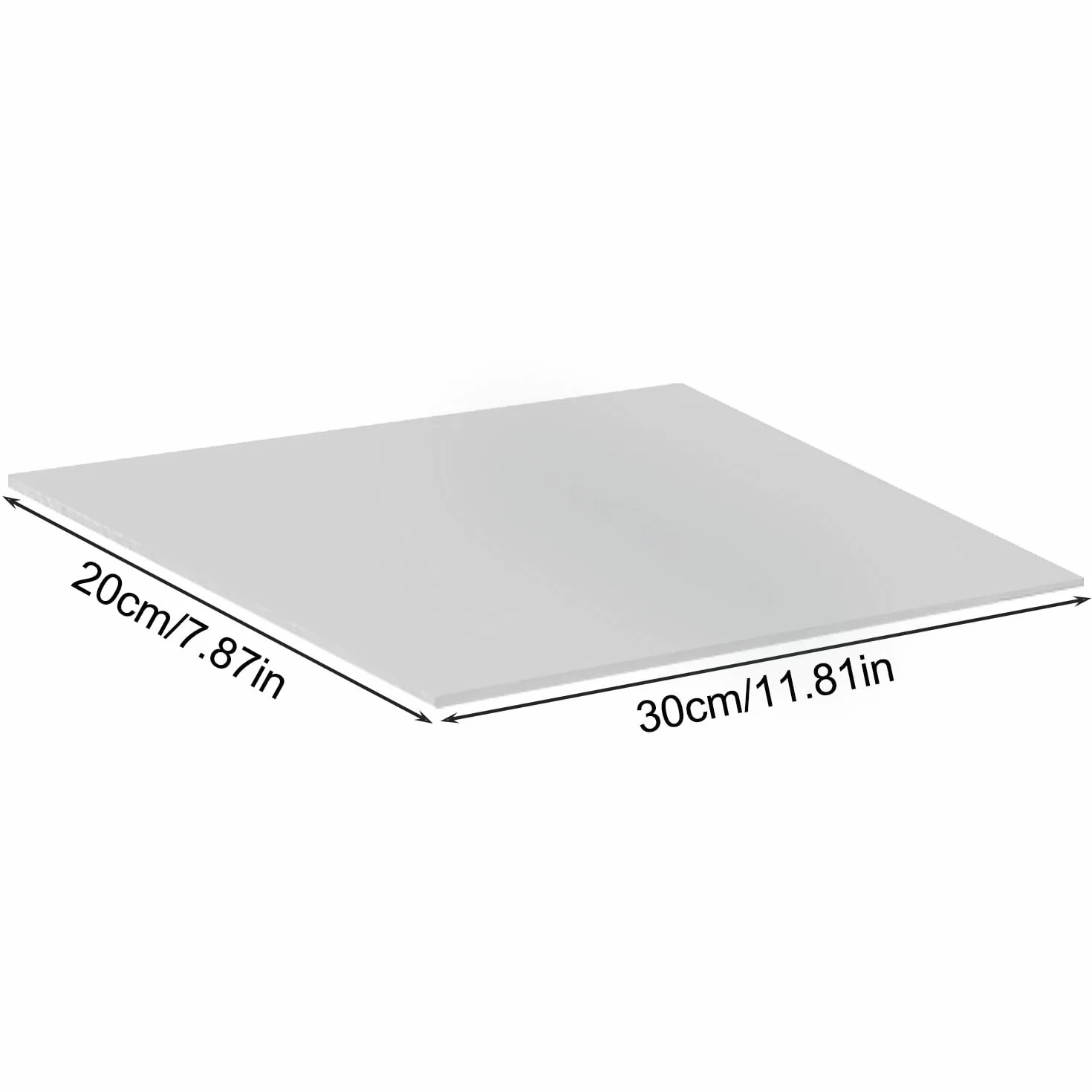 Placas de Plástico ABS 30cmx20cmx3mm Blanco 2pcs para Modelado