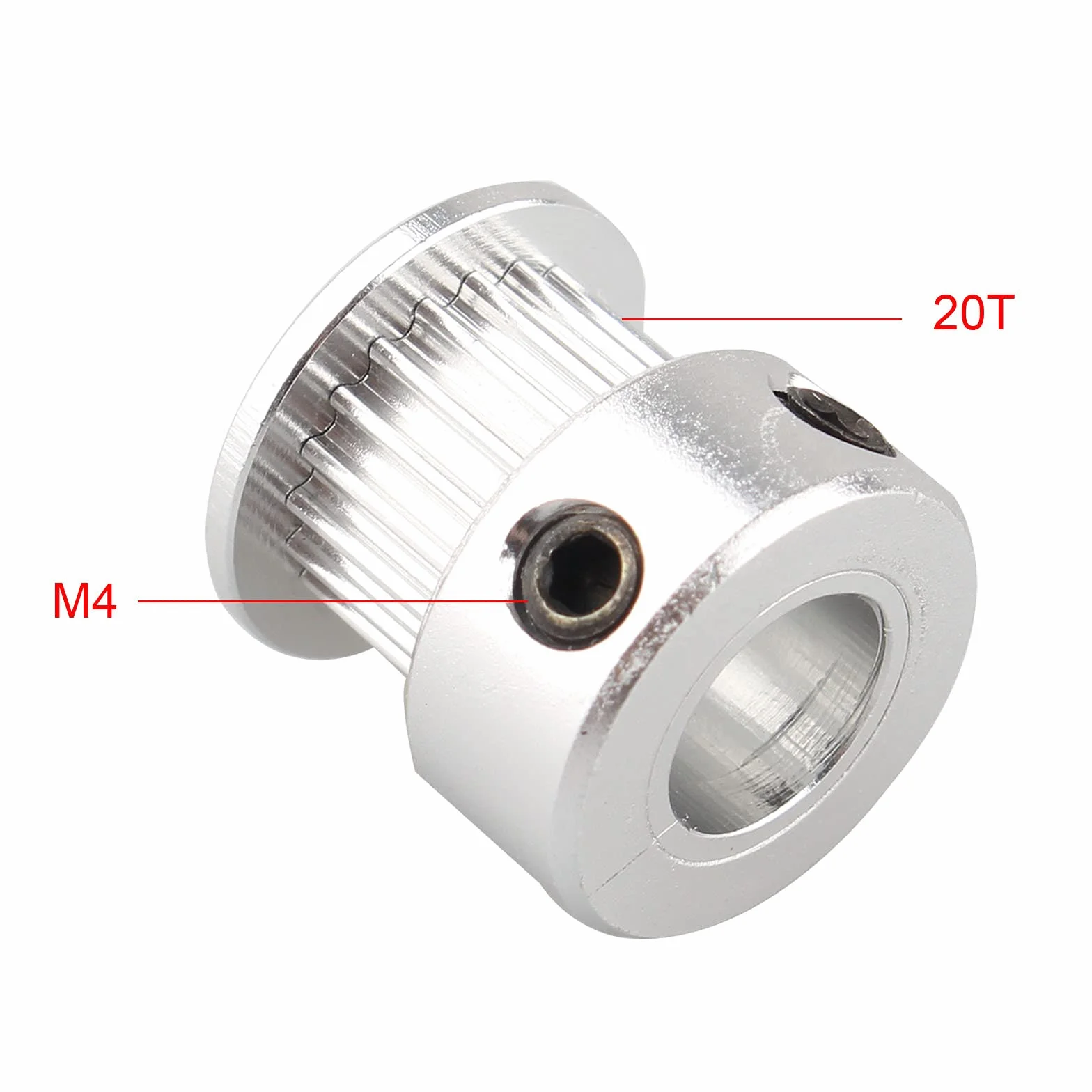 GT2 Poleas de Correa Sincronizadas 20 Dientes Aluminio 8 mm Diámetro 6 mm Ancho Impresora 3D CNC