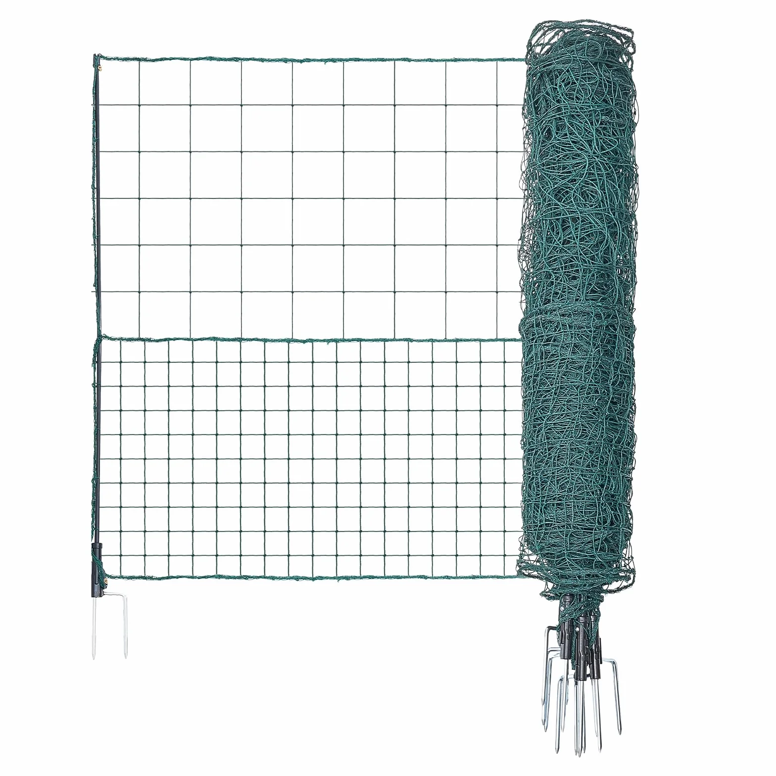 VEVOR Valla de Pollos y Perros, Malla de Protección para Jardines, Red Plástica de Seguridad Verde (25m×1.05m)