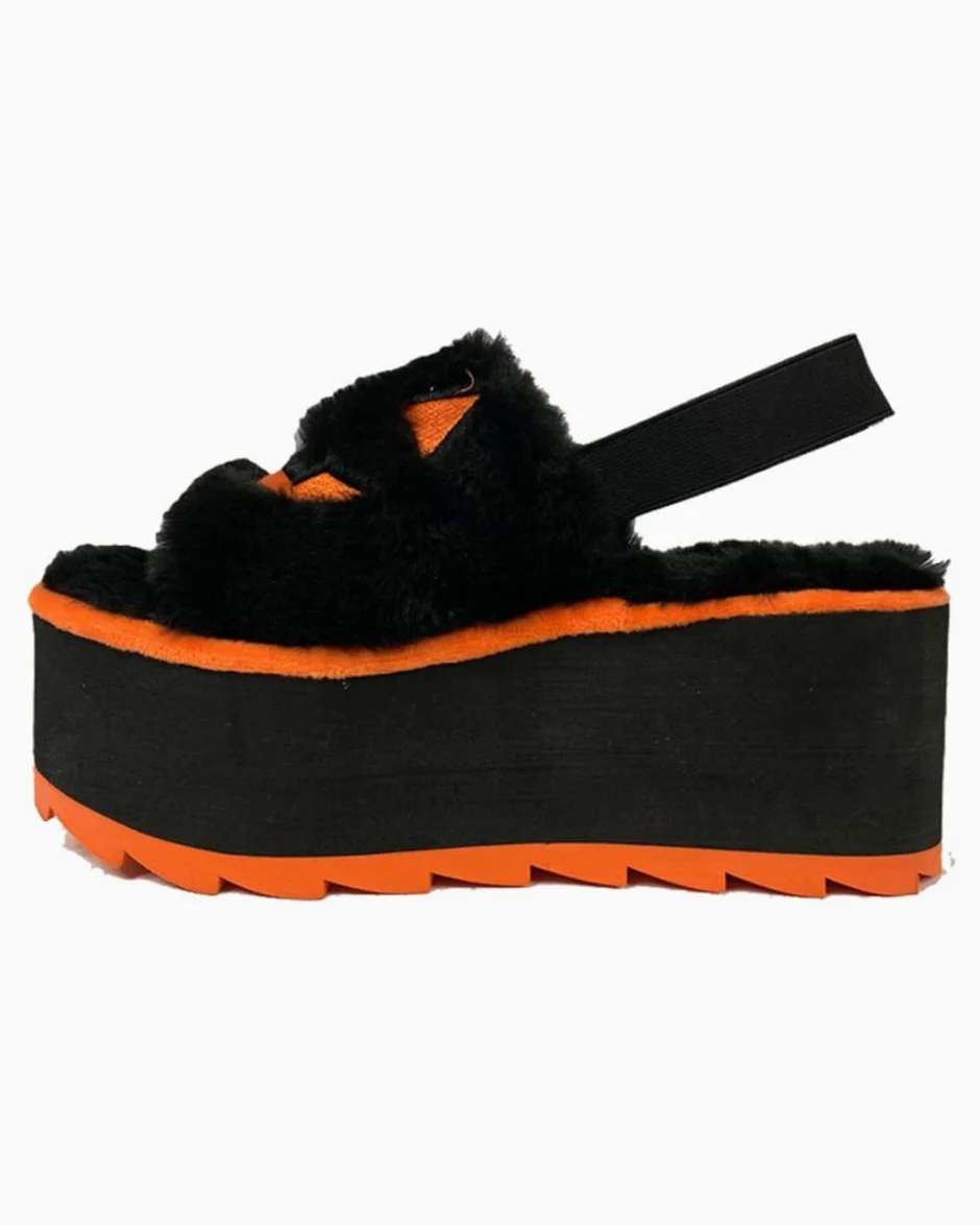Horror-Shop Sandalias De Plataforma Lilly Jack O'Lantern 39