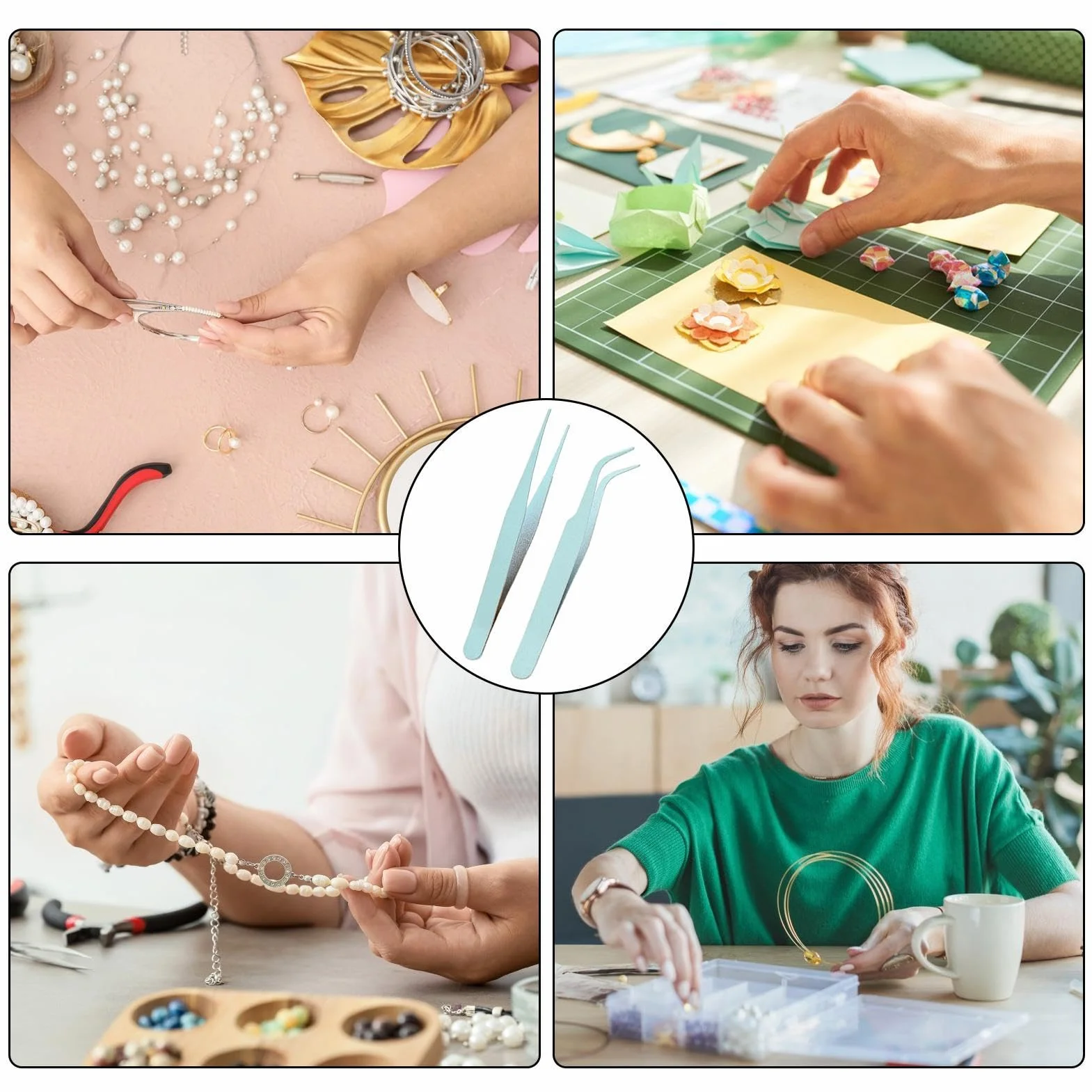 Pinzas de codo para pegatinas de acero inoxidable para scrapbooking