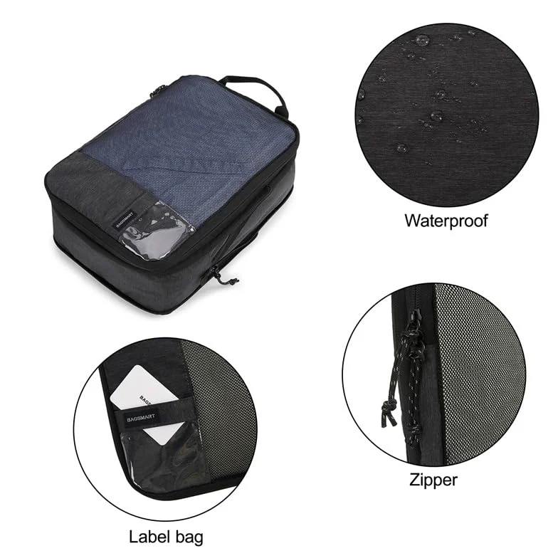 Cubos de Embalaje de compresión para Viajes Cubos de Embalaje de compresión expandibles Bolsas de Almacenamiento de Viaje livianas para Equipaje para organizar Ropa y Accesorios Artículos