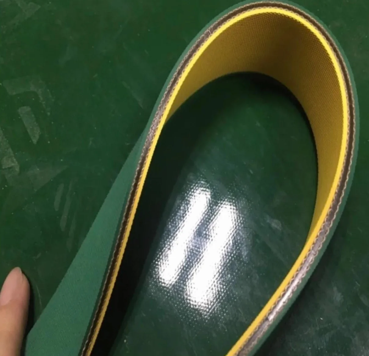 Correa de Nailon Plana 2mm 800mm-3600mm 3000x35x2 Amarillo-Verde