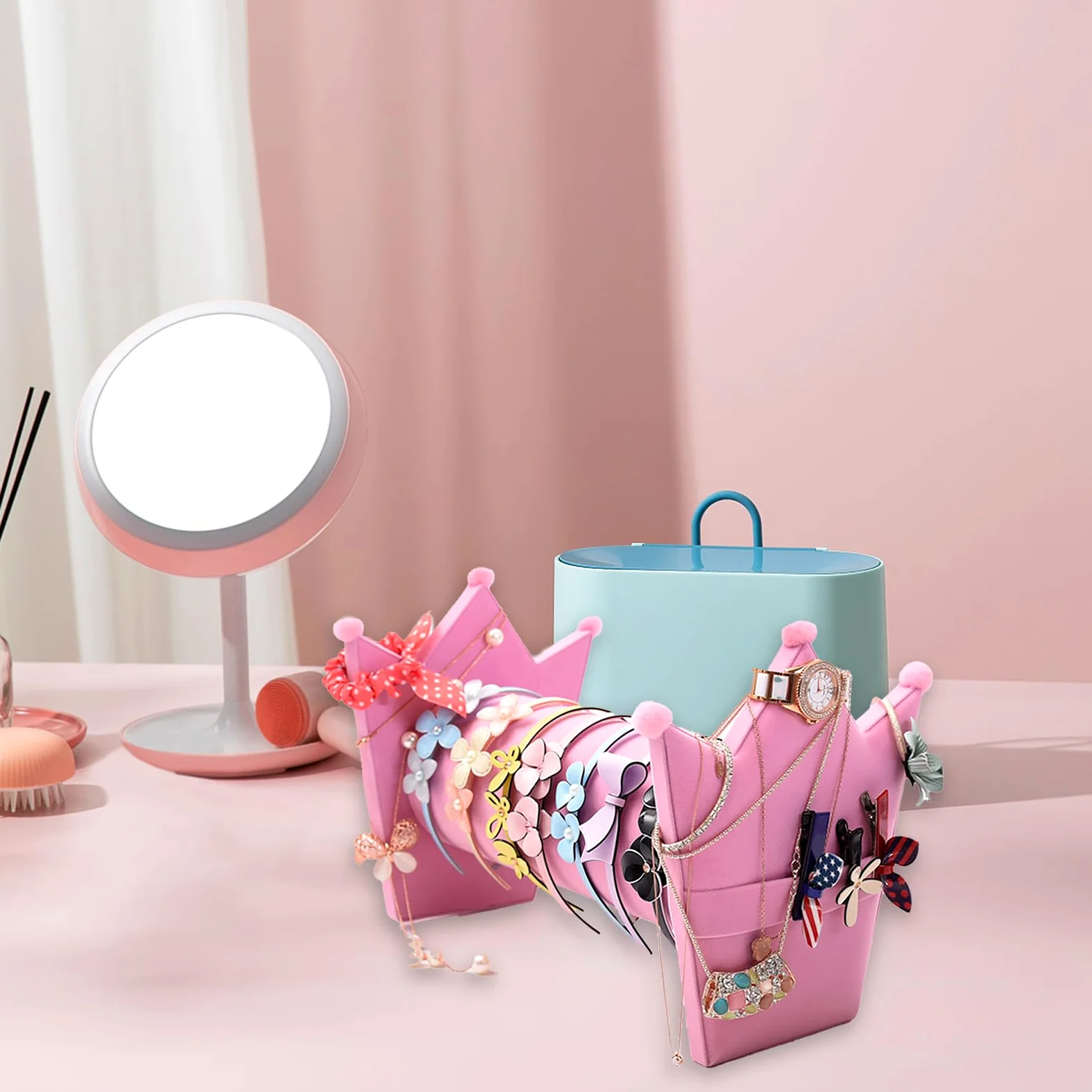 Cinta para el pelo de lino con estilo transparente y resistente, accesorio para el hogar para la decoración del tocador