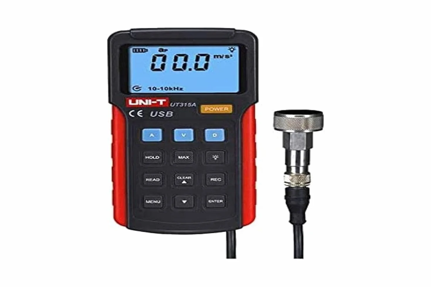 UNI-T UT315A Digital Vibration Tester Acceleration Velocity Displacement USB PC