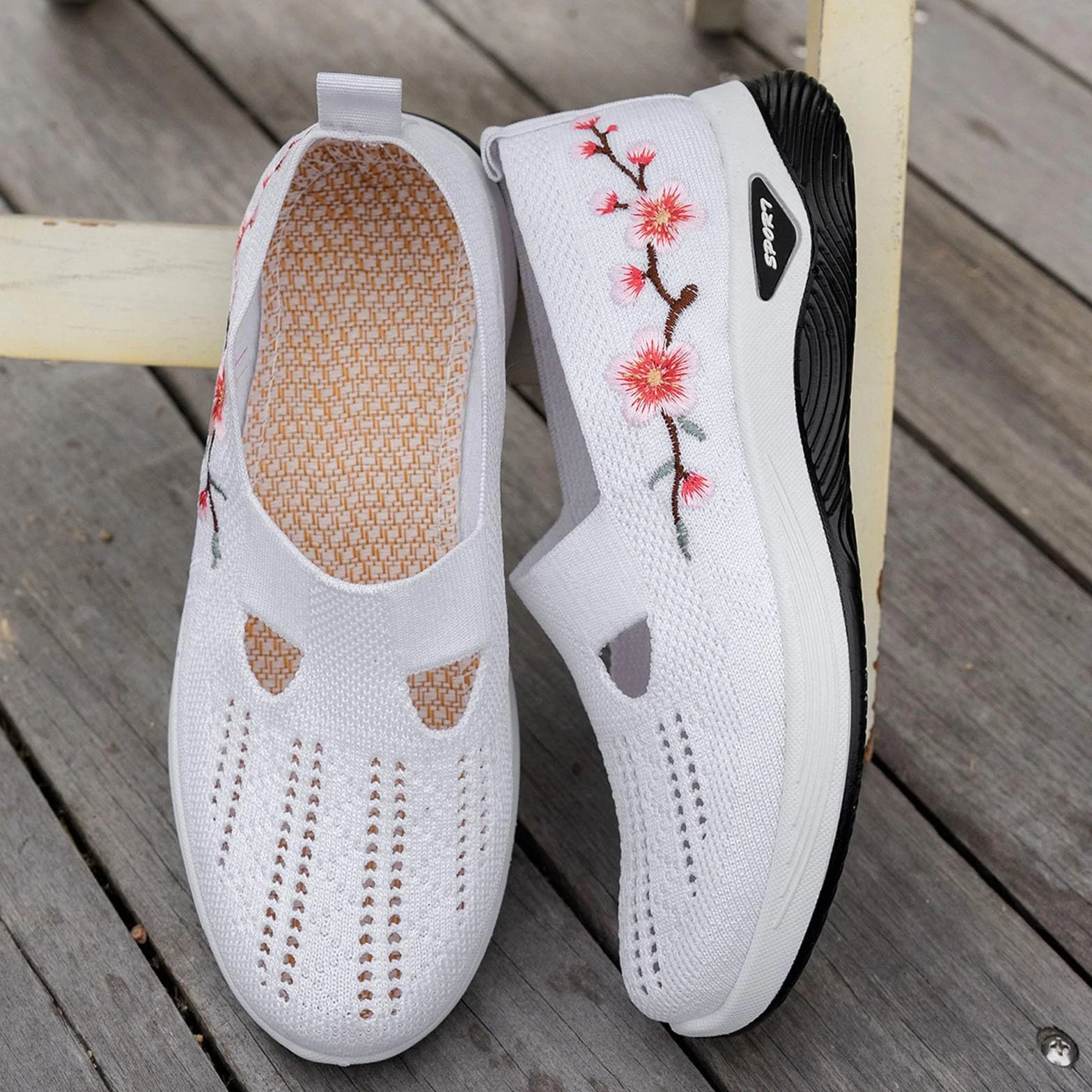 Zapatillas Ortopedicas para Mujer Zapatos sin Cordones para Caminar Ortopedicos Zapatos Mujer Comodos y Ligeros Sandalias Transpirables y Antideslizantes Zapatillas Malla