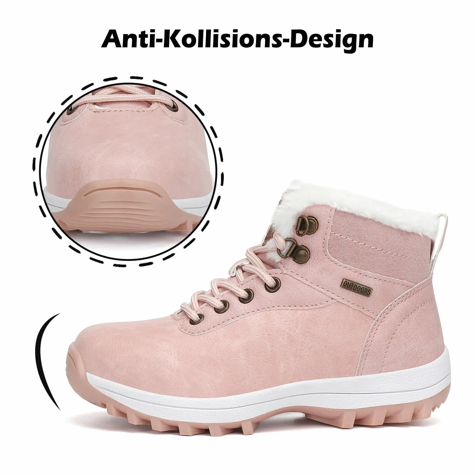 Mishansha Botines Invierno Niños Zapatos Invierno Calientes Antideslizante para Niño Niña, Gr.24-36