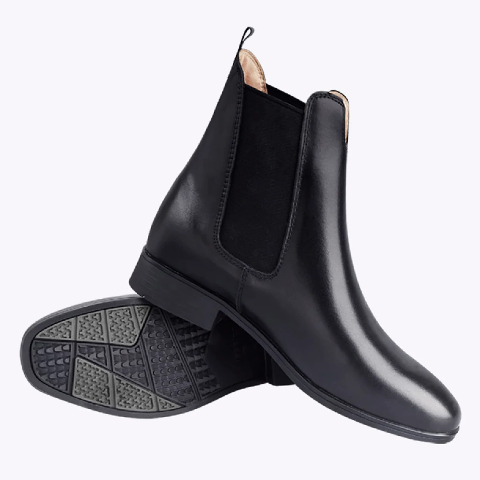 LEBEE Botas de montar a caballo Botas de jogging de piel de vaca Botas de montar,Black-40