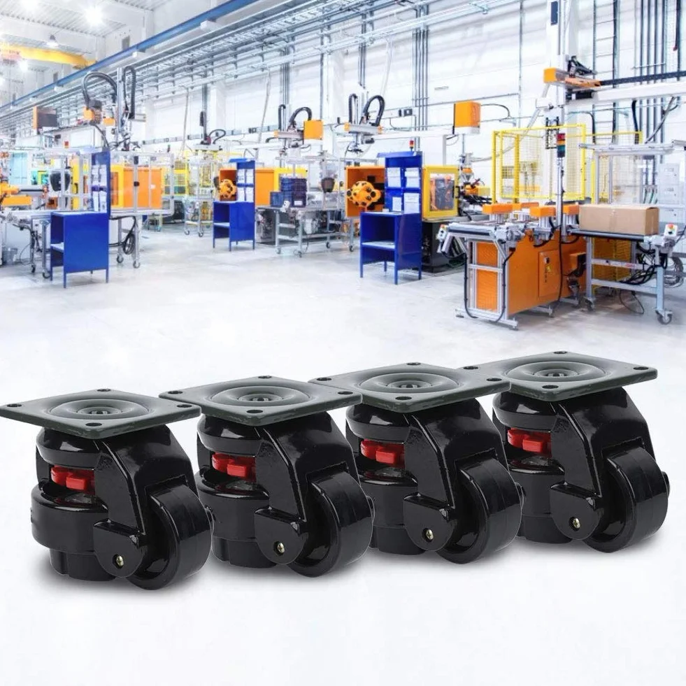 Ruedas Niveladoras GD-60F Bagima 4 Uds. Rueda de Ajuste de Nivel Industrial de Servicio Pesado 21x16x9