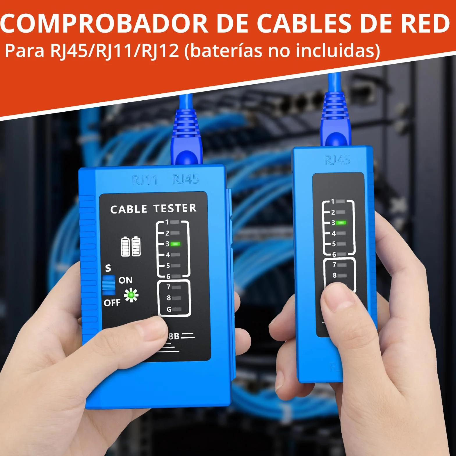 GETLITOOL Crimpadora RJ45 Kit Completo con 60 Conectores Cat6 Dorados Pelacables Probador de Red Herramientas para Crimpar Ethernet Cat5e/Cat6/Cat6a/Cat7