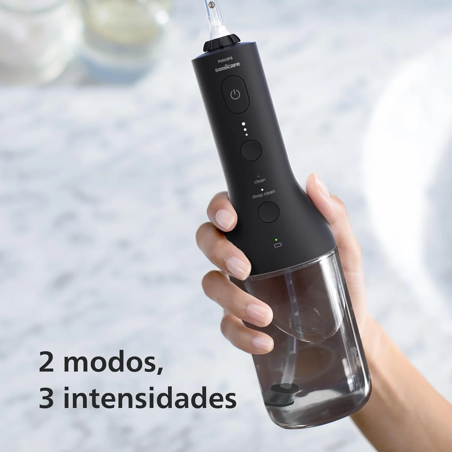 Philips Sonicare DiamondClean 9000 cepillo dental eléctrico e irrigador oral Power Flosser sin cable negro HX3886/43