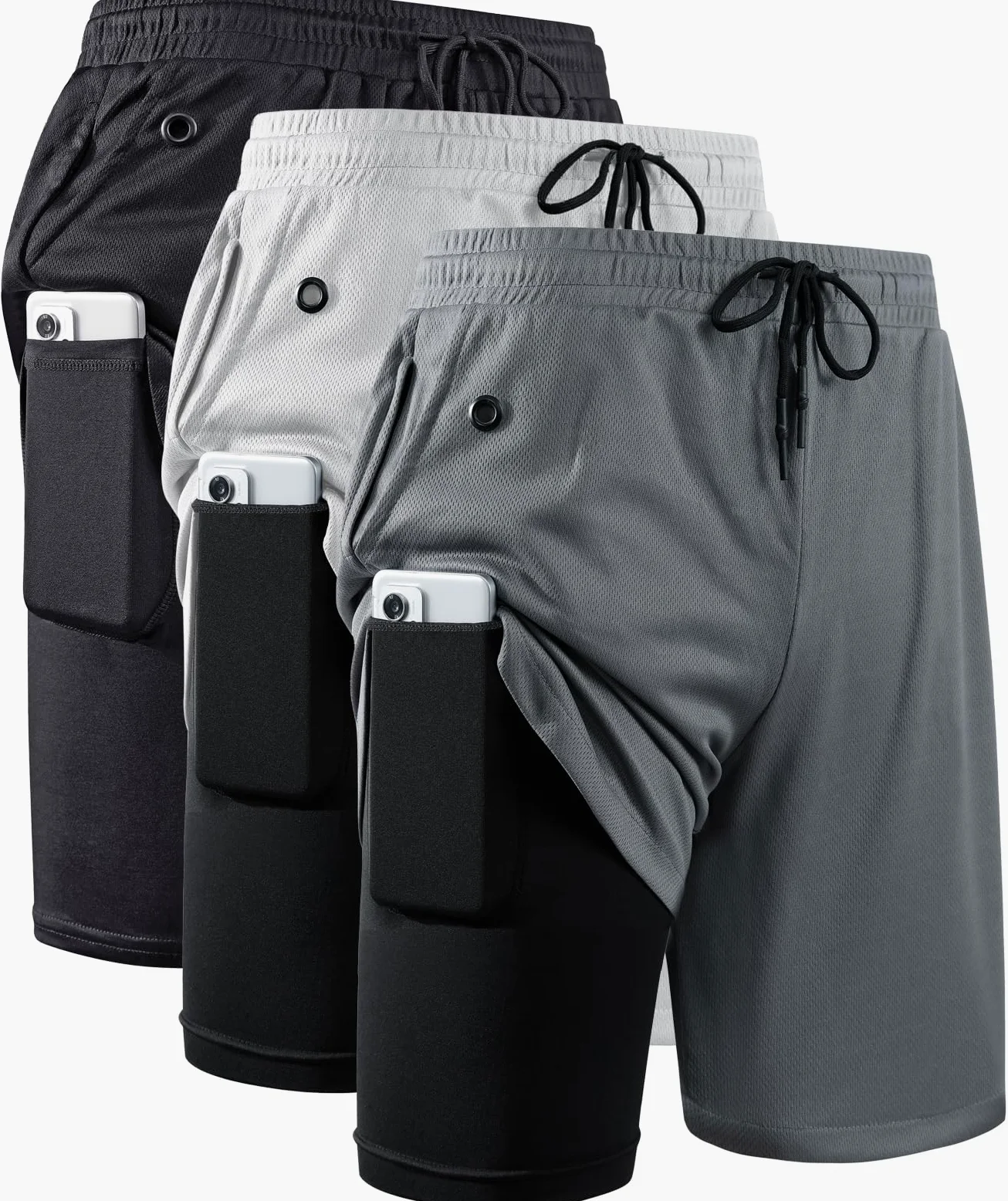 JWJ Gym Shorts - Pantalones Cortos de Gimnasio Hombre