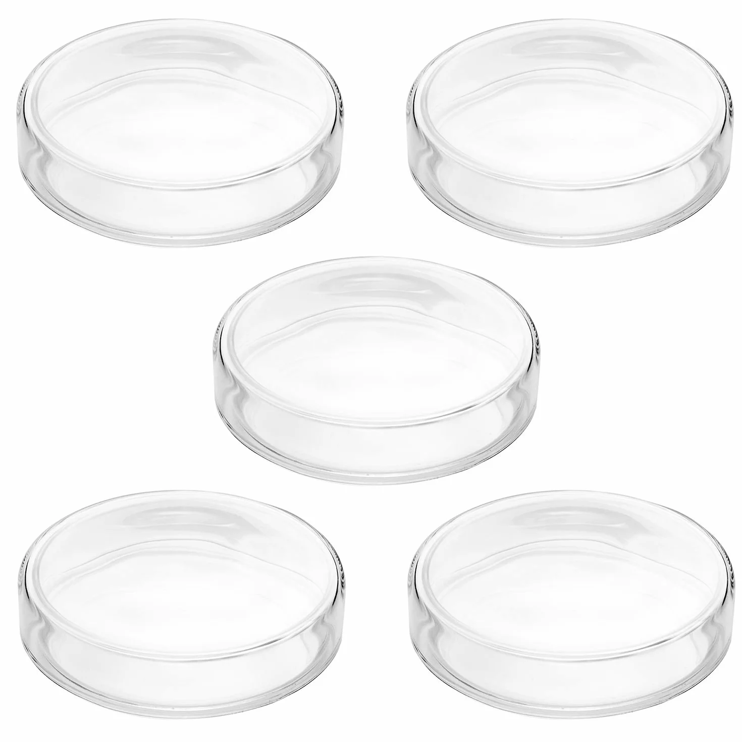 QWORK Placas de Petri de Vidrio Borosilicato 90mm x 20mm 5 Piezas