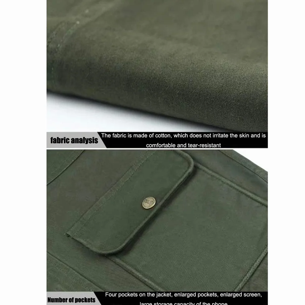 Chaqueta De Trabajo Soldador Resistente Rayones Manchas Desgaste Verde XL