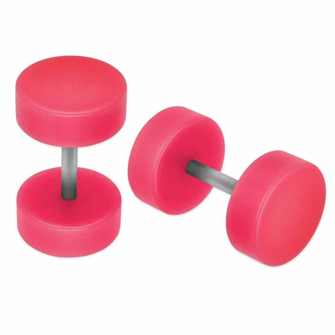 SoulCats 1 par Fakeplugs Fakeplug Fake Plug Pendientes Studs, Tamaño: 8 mm; de Color Rosa
