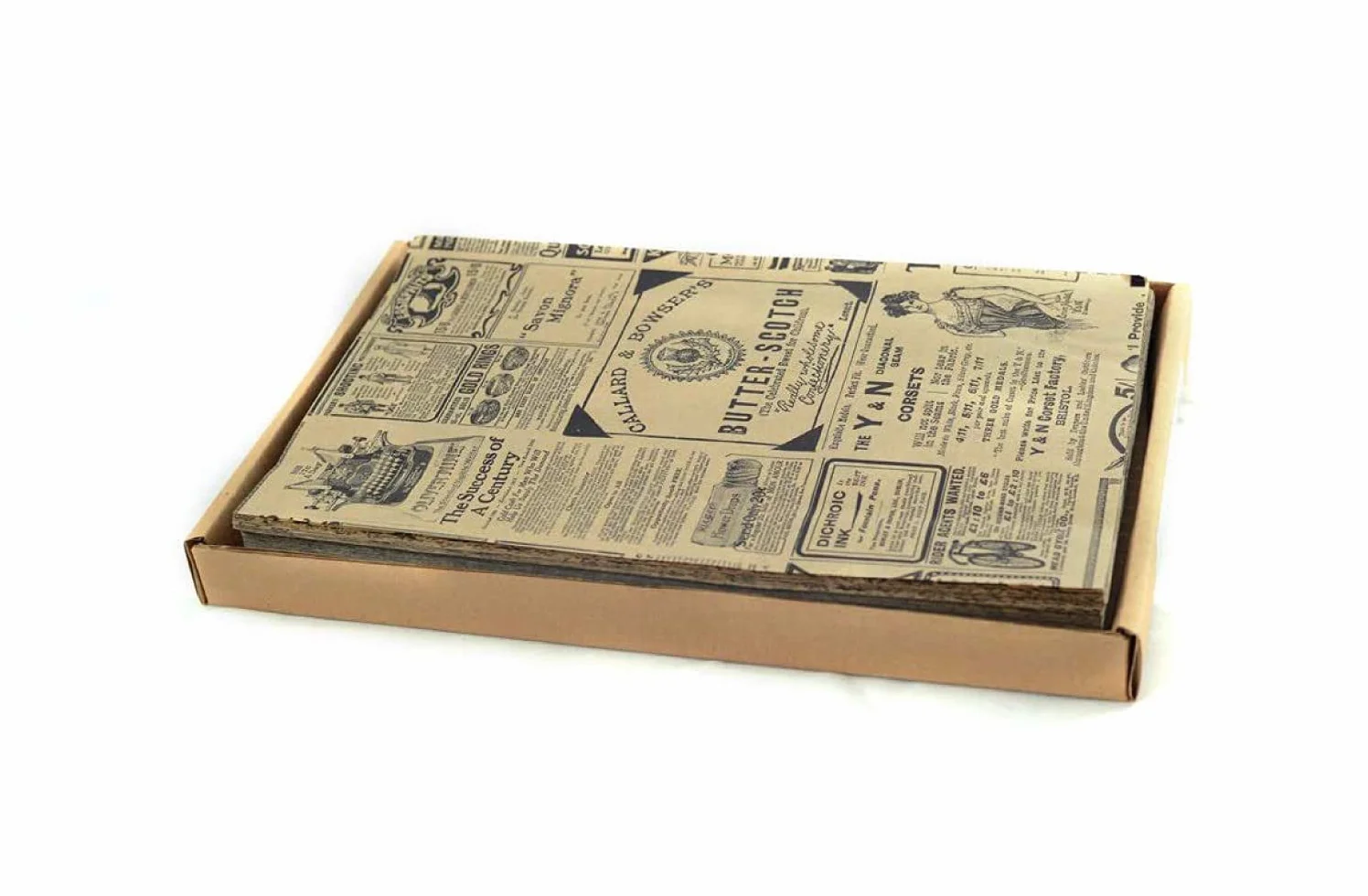 Papel antigrasa para envolver alimentos 500 unidades 32 x 20 cm Kraft
