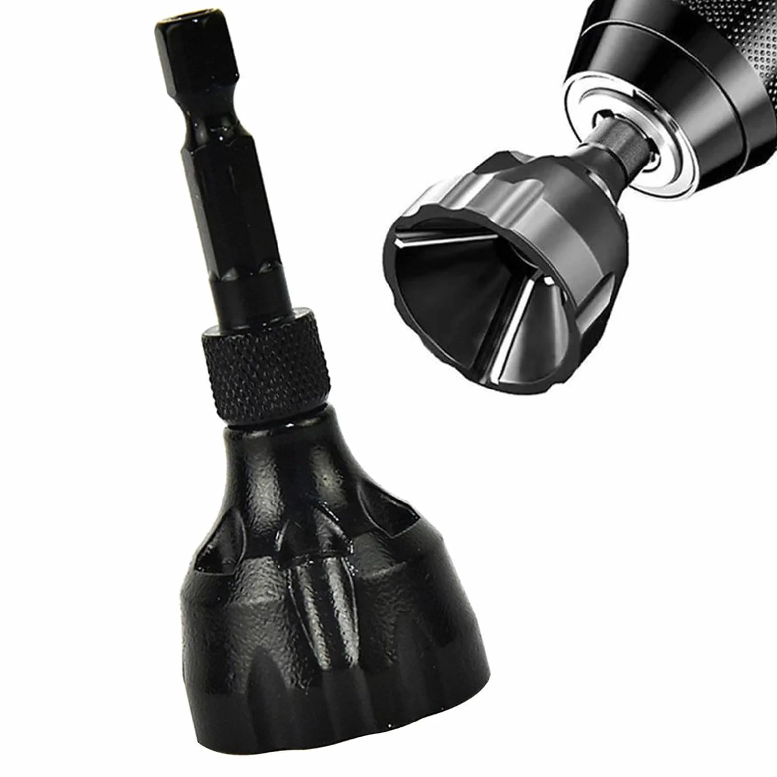 Herramienta de Chaflán Externo, Desbarbador de Pernos 3-20 mm, Acero Inoxidable Negro