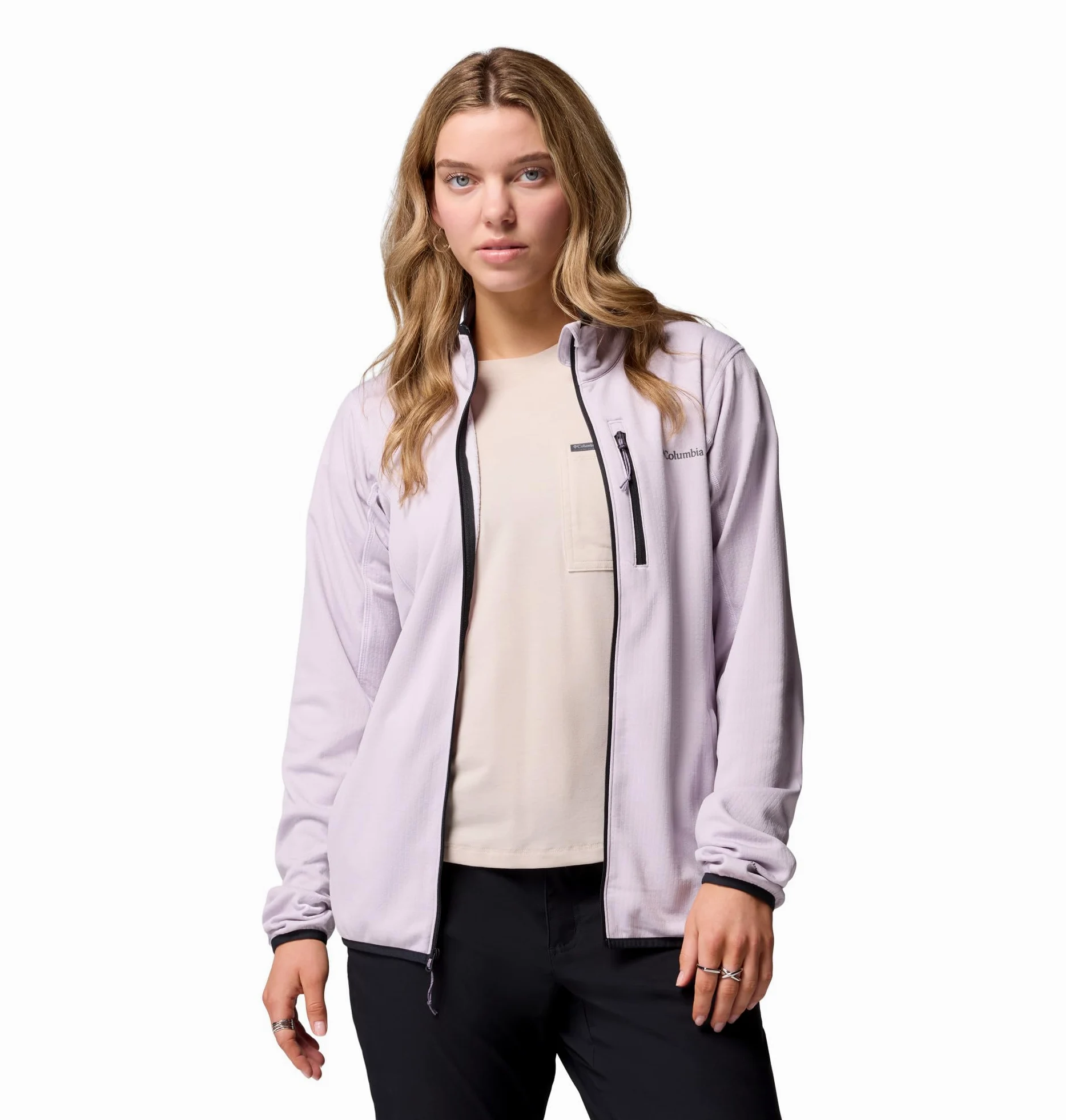 Columbia Essential Hike Grid Fleece Full Zip, Chaqueta De Forro Polar Con Cremallera para Mujer