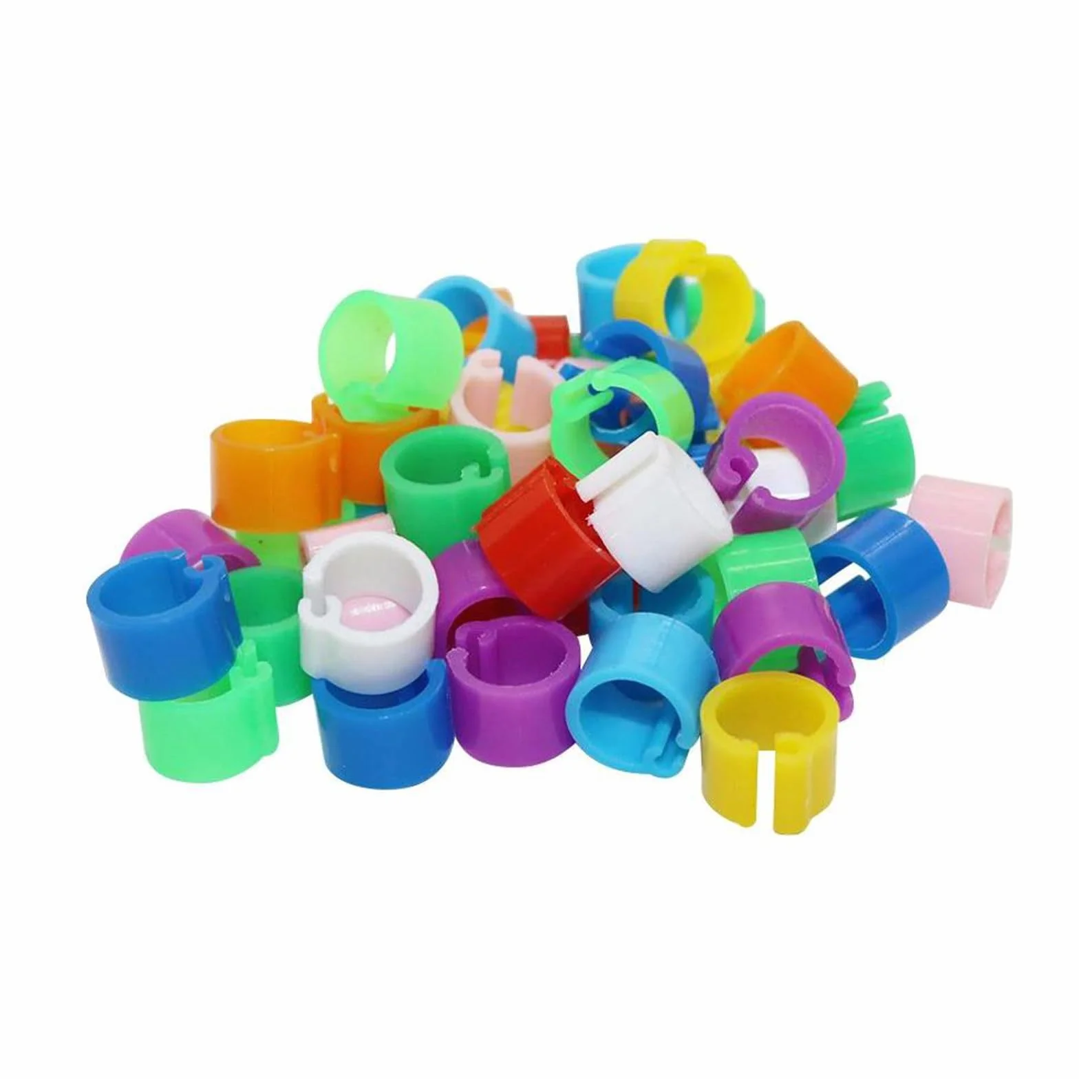 Anillos de plástico para patas de aves 6 mm diámetro interior 7 mm ancho para palomas codornices