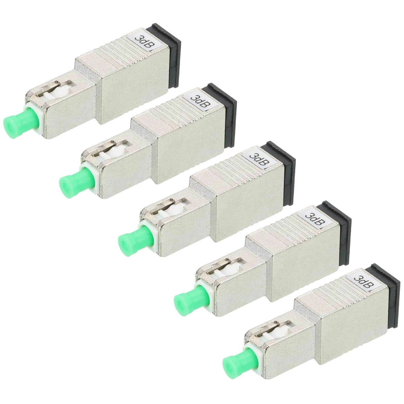 Atenuador De Fibra SC 3dB, Atenuador Óptico Fijo Monomodo SC/APC, Paquete De 5