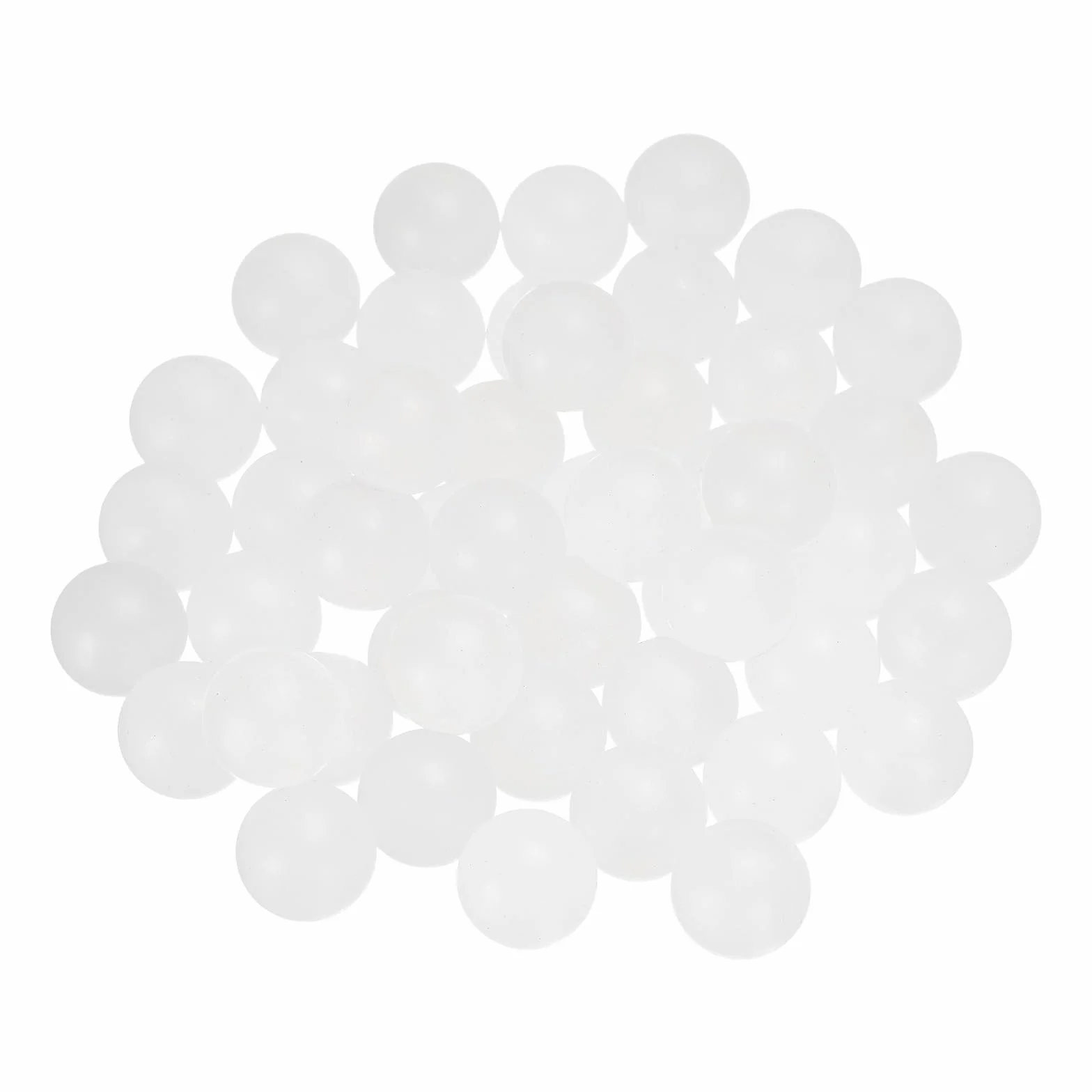 QUARKZMAN 50 Piezas Bolas de Rodamiento Plástico PP 15mm Precisión G2 Superficie Escarchada Blanco