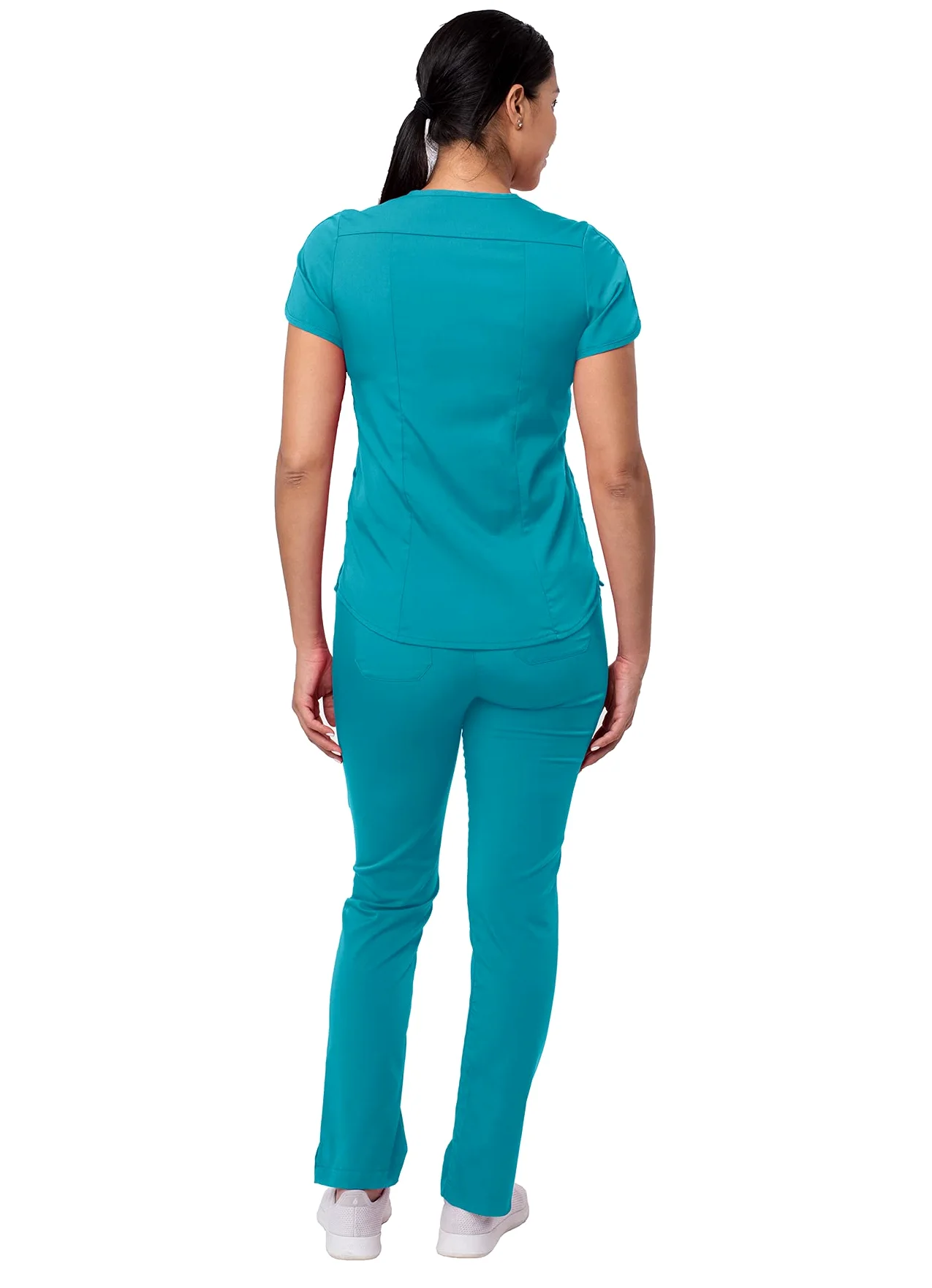 Adar Pro Uniforme médico para Mujer Casaca con Cuello en V y Pantalones de Yoga