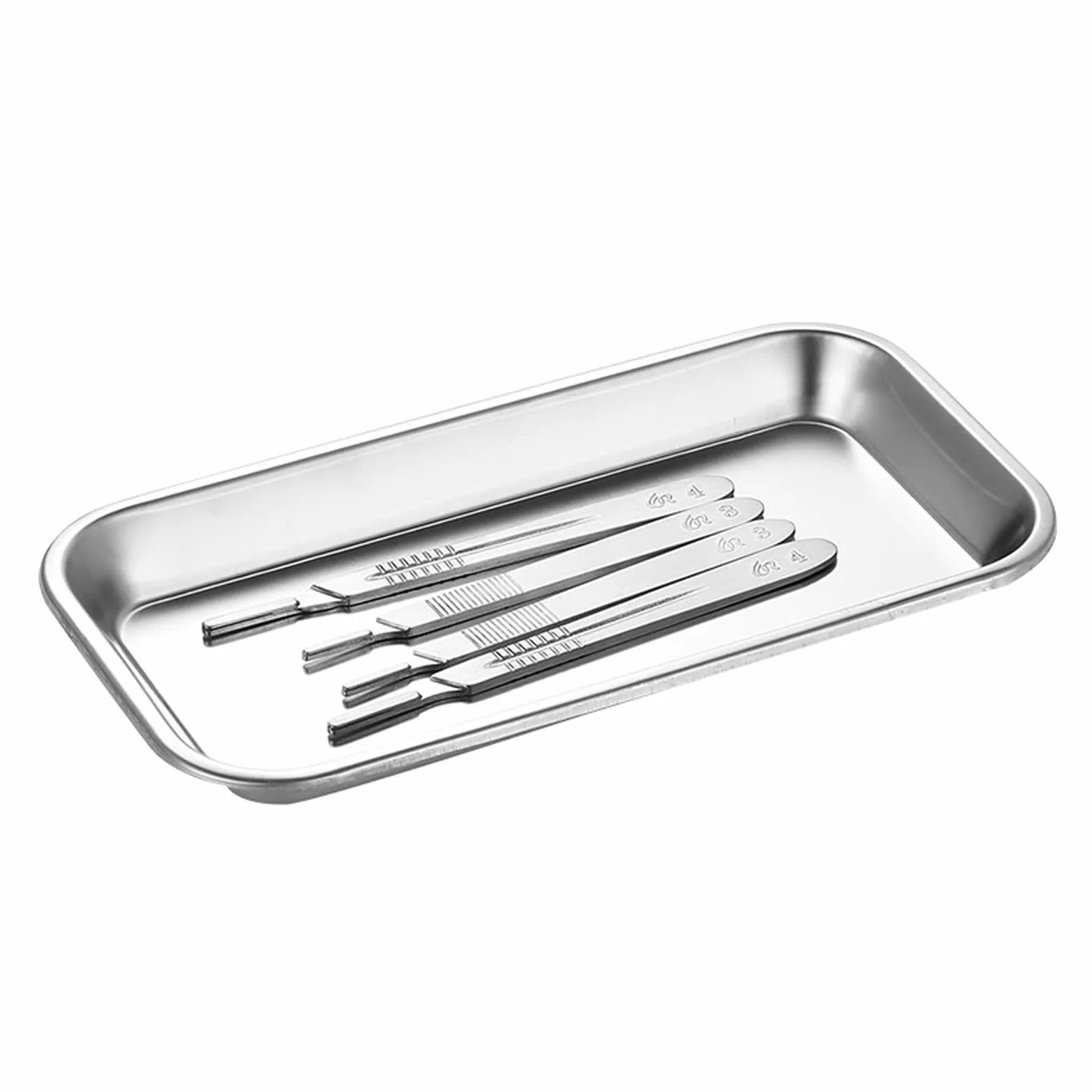 Bandejas de Instrumentos de Acero Inoxidable para Laboratorio Dental