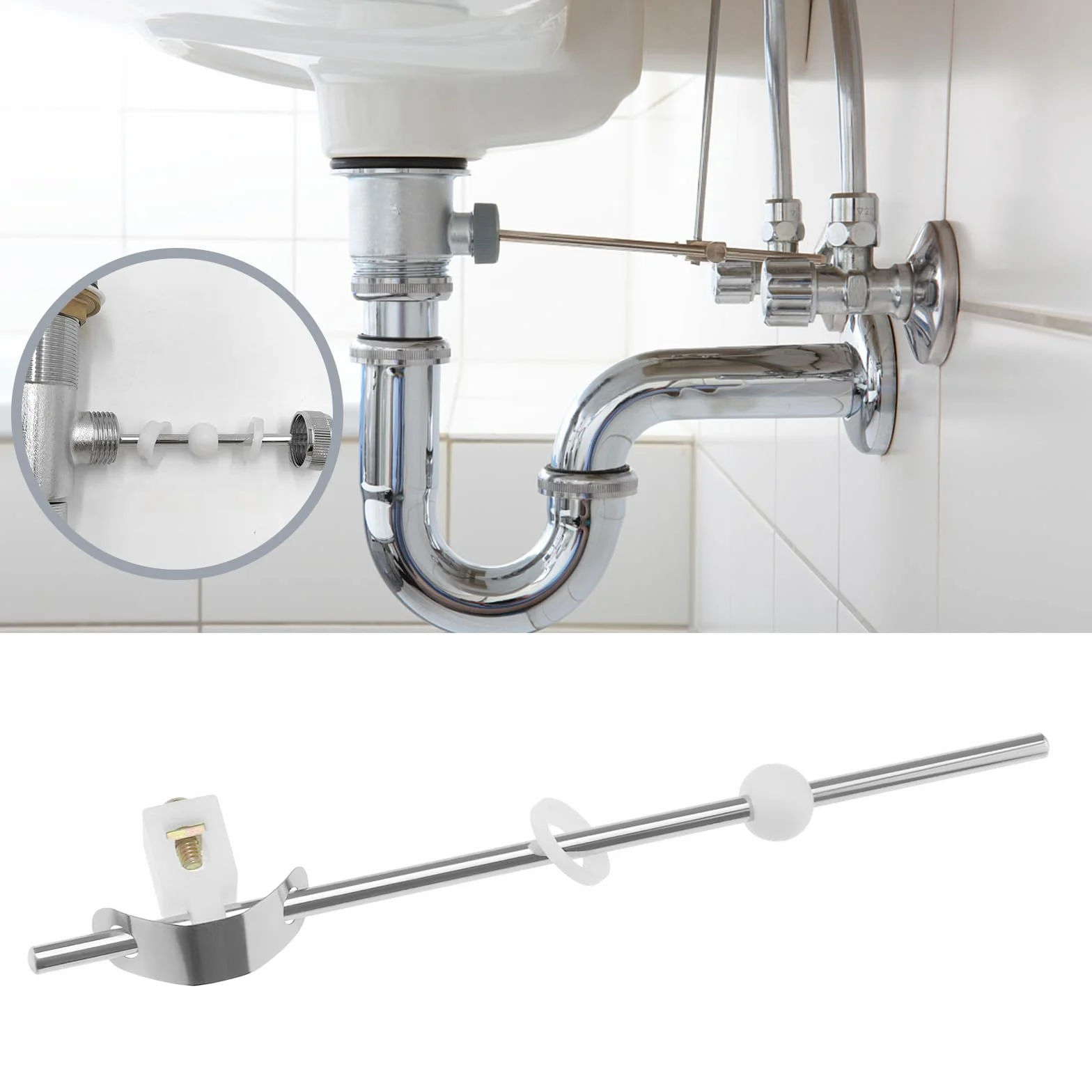 Varillas de elevación para lavabo barra de residuos desplegable pieza de repuesto 3 unidades