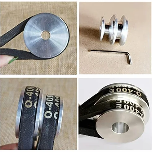 Polea doble ranura aleación de aluminio 40/50MM V-Shape agujero fijo 8-20MM