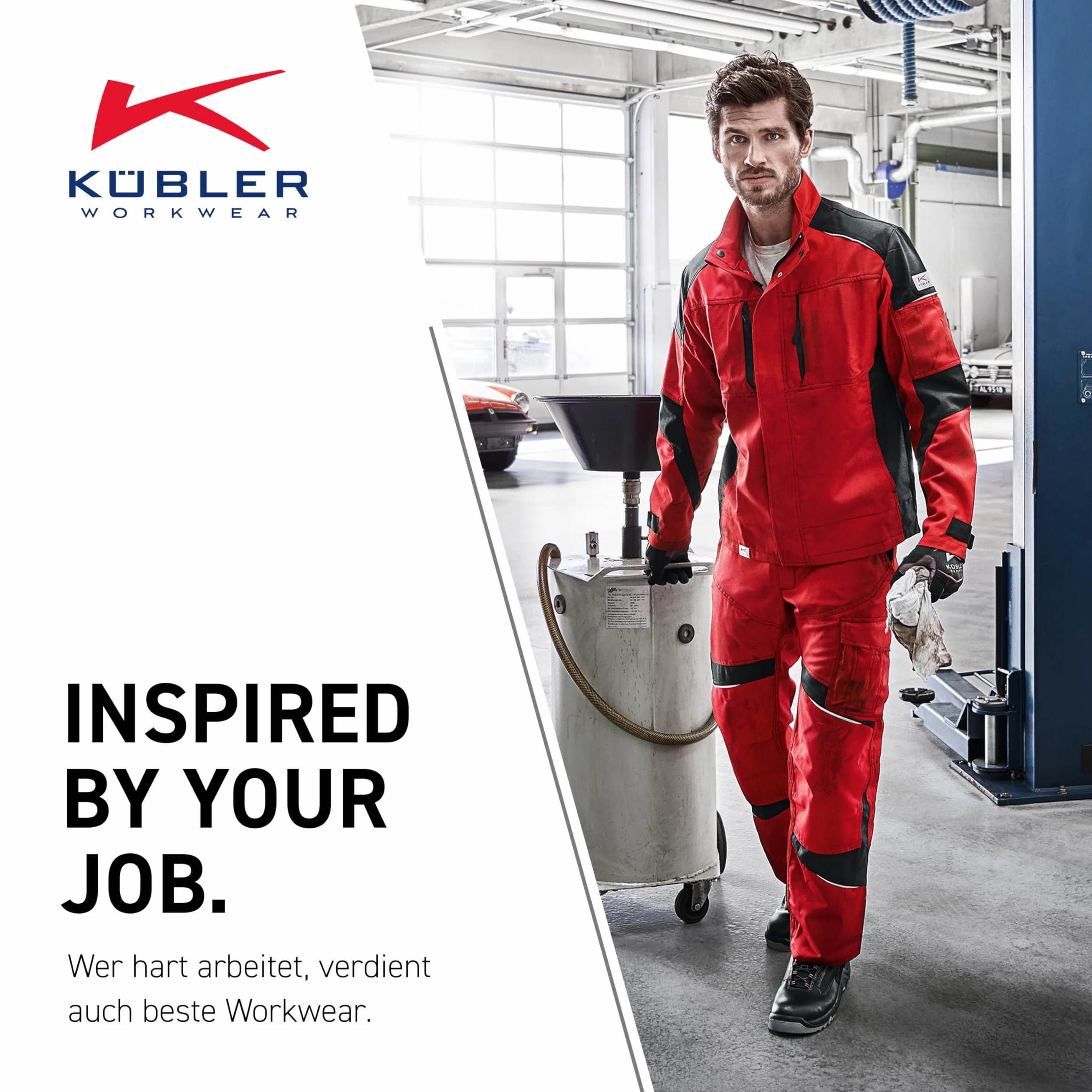 Kübler 12505365-4897-M Classiq Activiq - Chaqueta de trabajo (talla M), color azul oscuro y gris