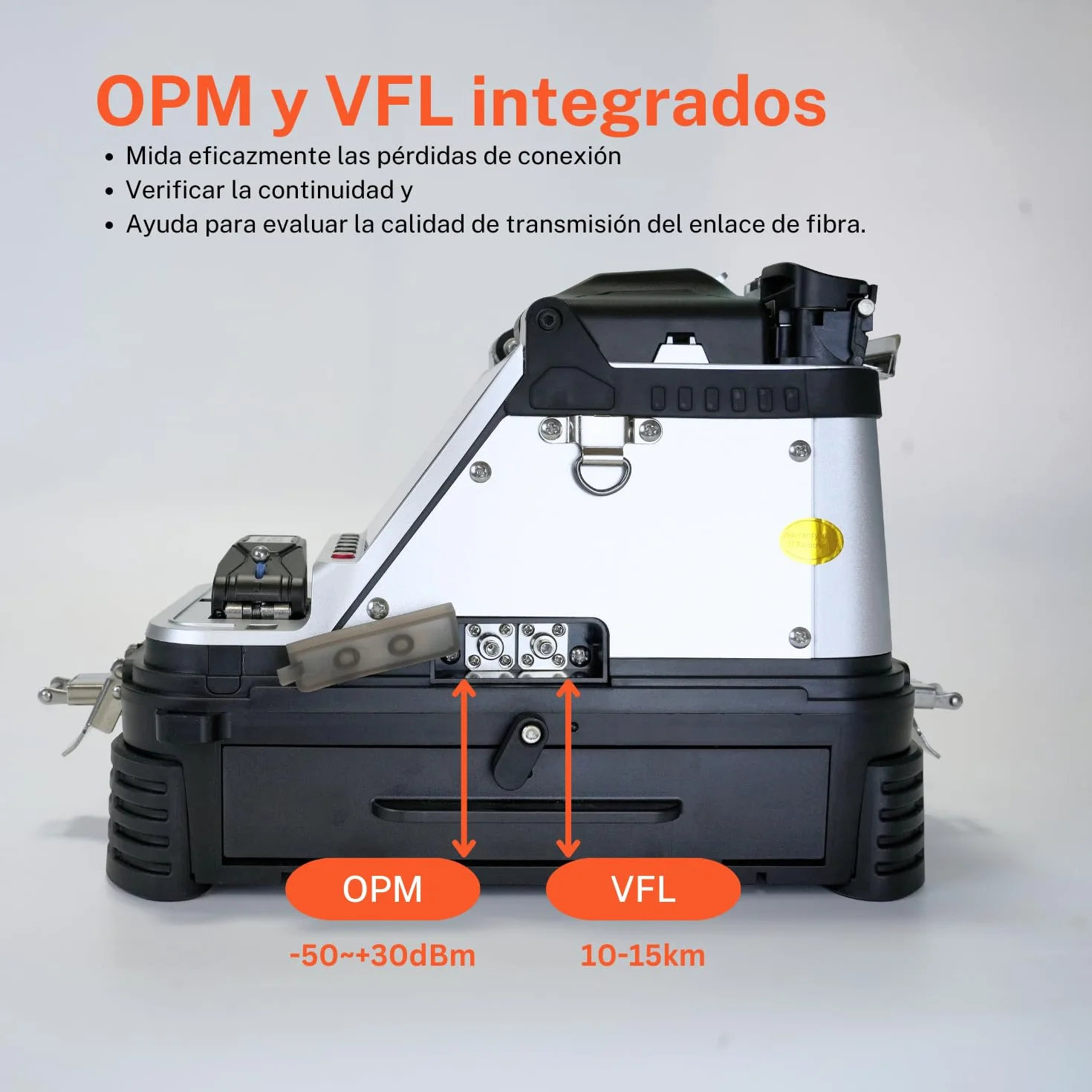 Fusionadora de fibra óptica AI-20 con cortadora eléctrica, kit de empalmador con OPM VFL y batería de 7800 mAh