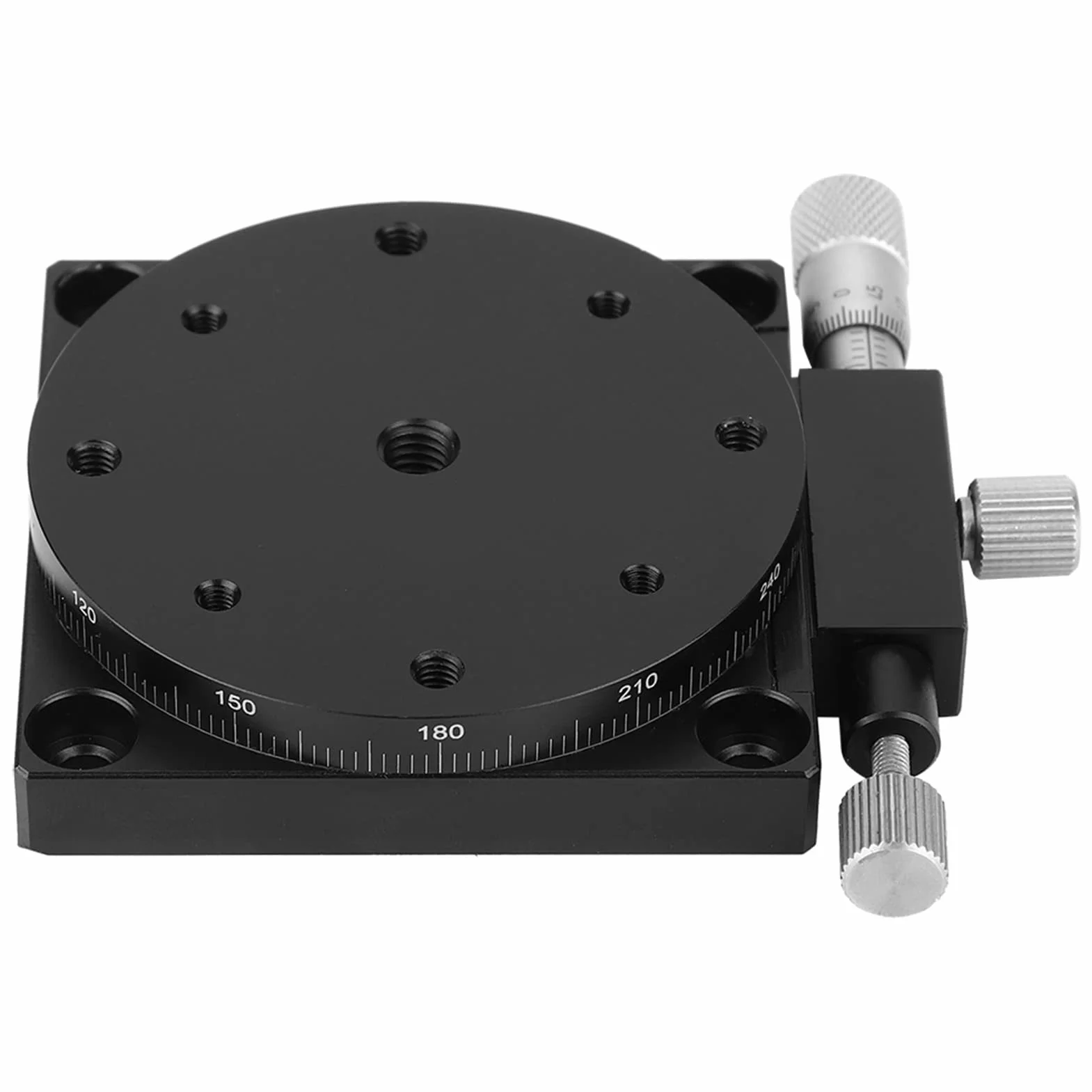 Mesa de Trabajo Óptica RS60-L 60x60mm Ejes R Etapa Lineal Ajuste Manual Plataforma de Rotación de Rodamientos Aleación