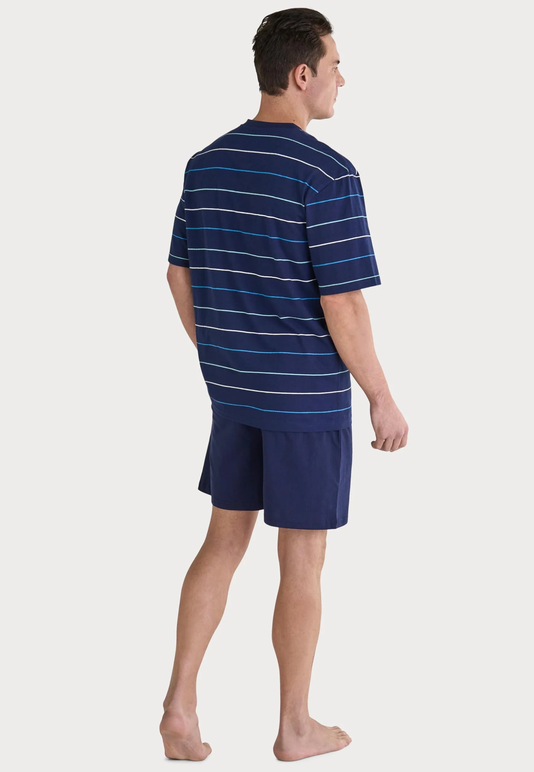 El Búho Nocturno Pijama Hombre Verano Manga Corta - Algodón 100% o Mezcla - Tela Chaqueta Abierto Botones Judo o Punto Fresquito - Ropa Dormir Corto Rayas Bolsillos