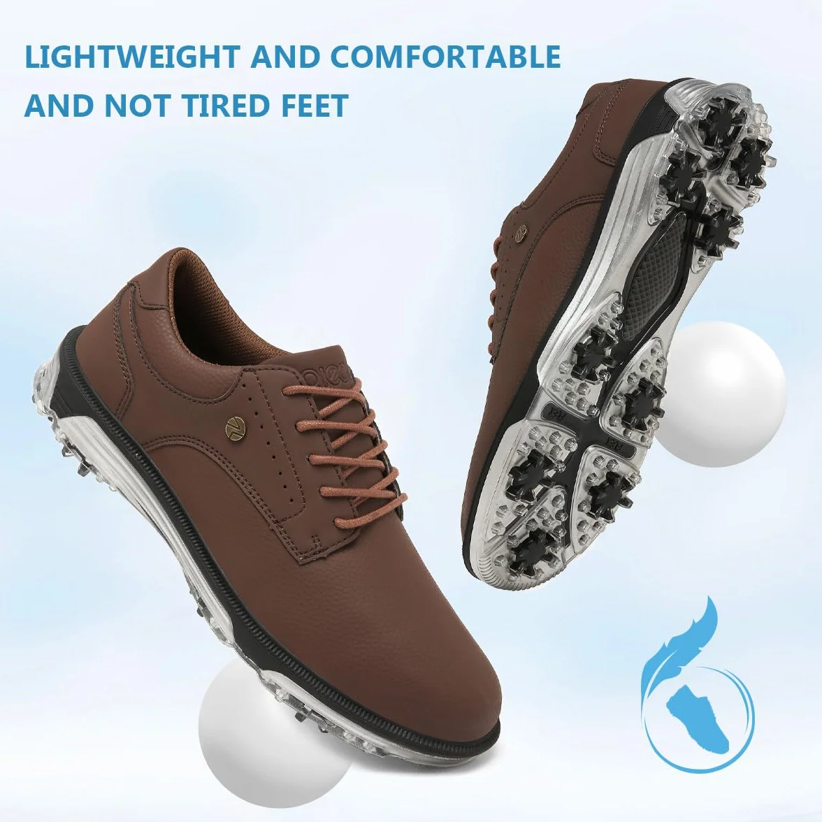 ULTIANT Zapatos de Golf para Hombre:Impermeables,Duraderos, con Cordones y Transpirables; Zapatillas de Entrenamiento para Golf