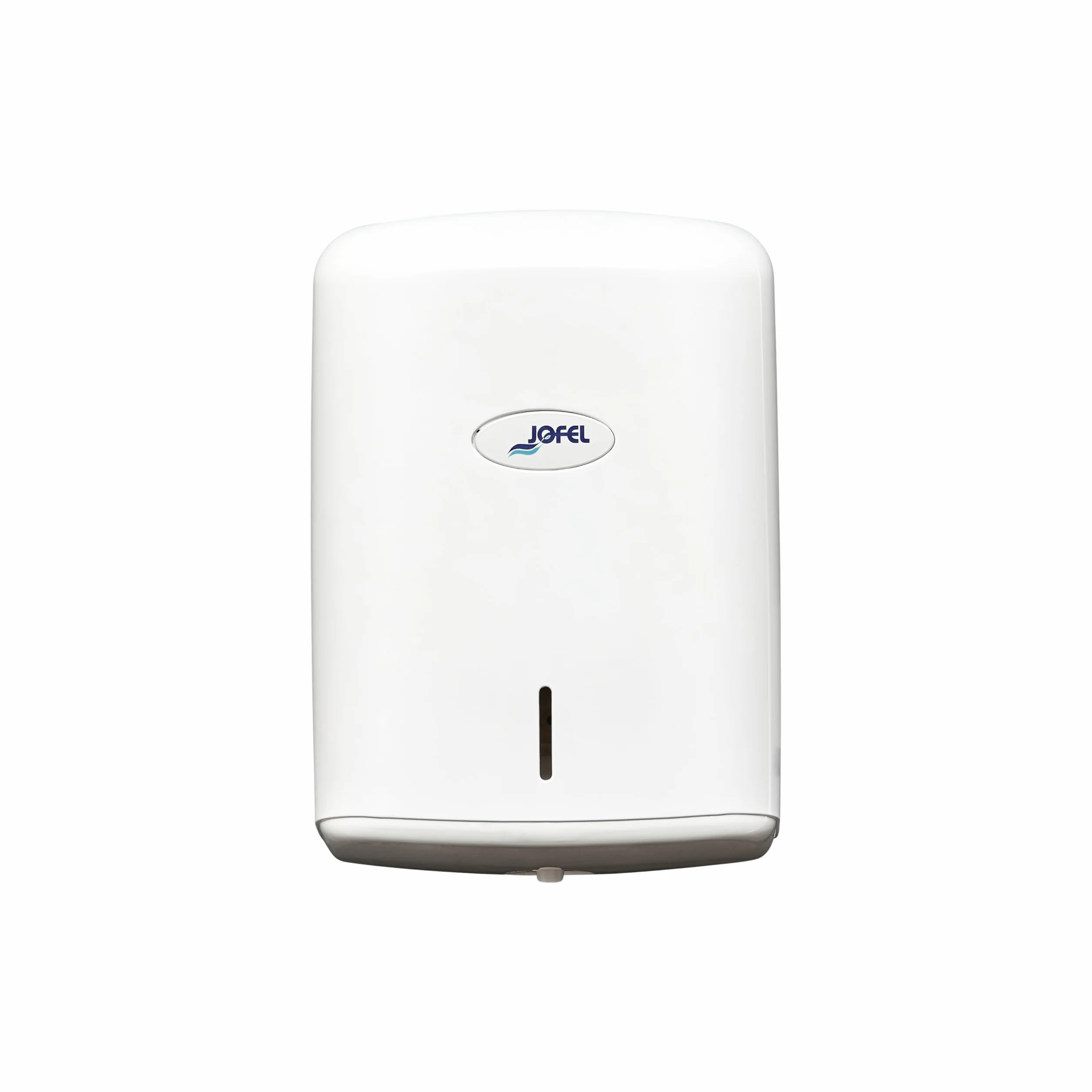 Jofel Dispensador de Papel en Bobina 205mm Mecha en Continuo Bobina Especial Centro Base Carcasa ABS Blanco