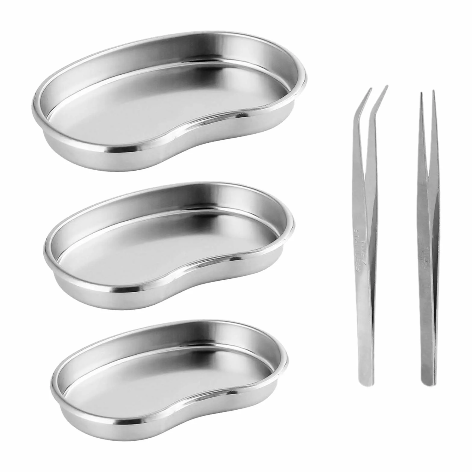 Bandejas para Instrumentos Acero Inoxidable Nierenschale 3 Piezas