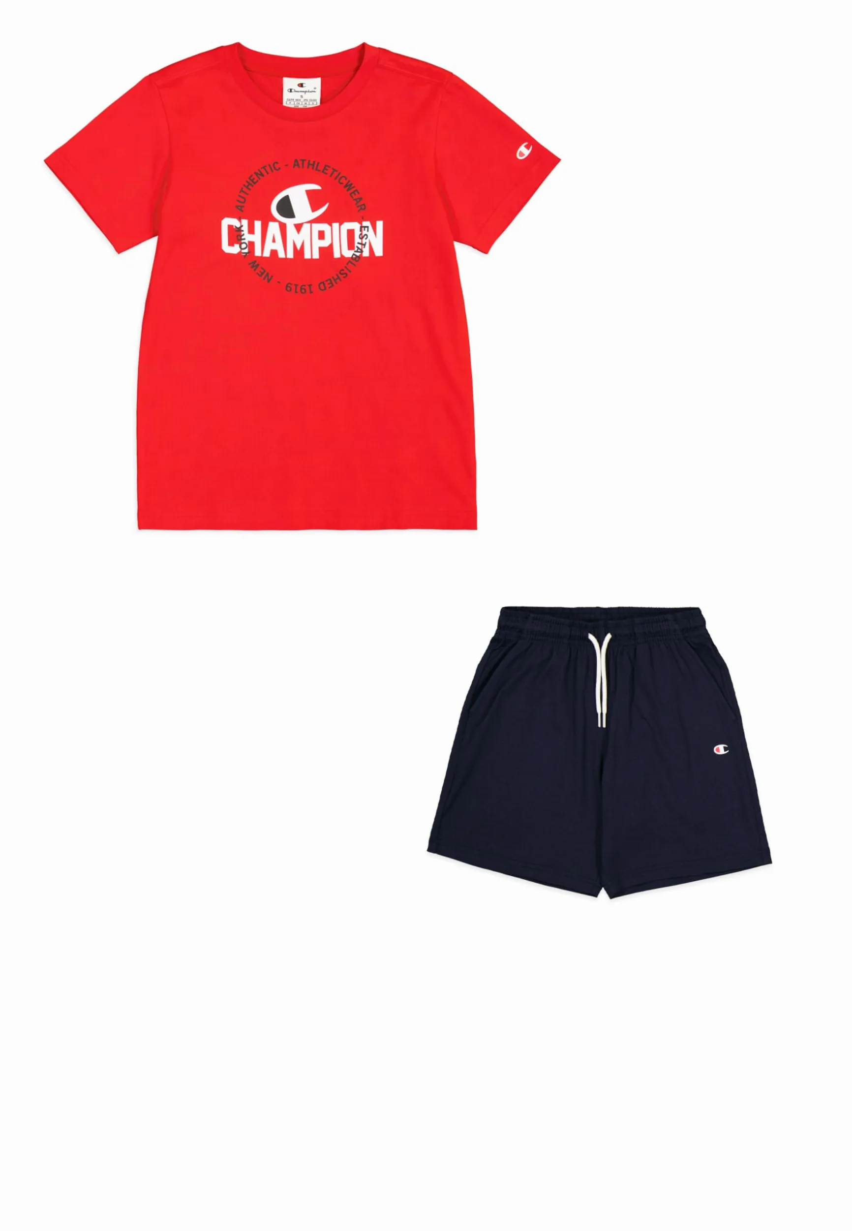Champion Legacy Boy Graphic Crewneck Set Logo Conjunto Niños