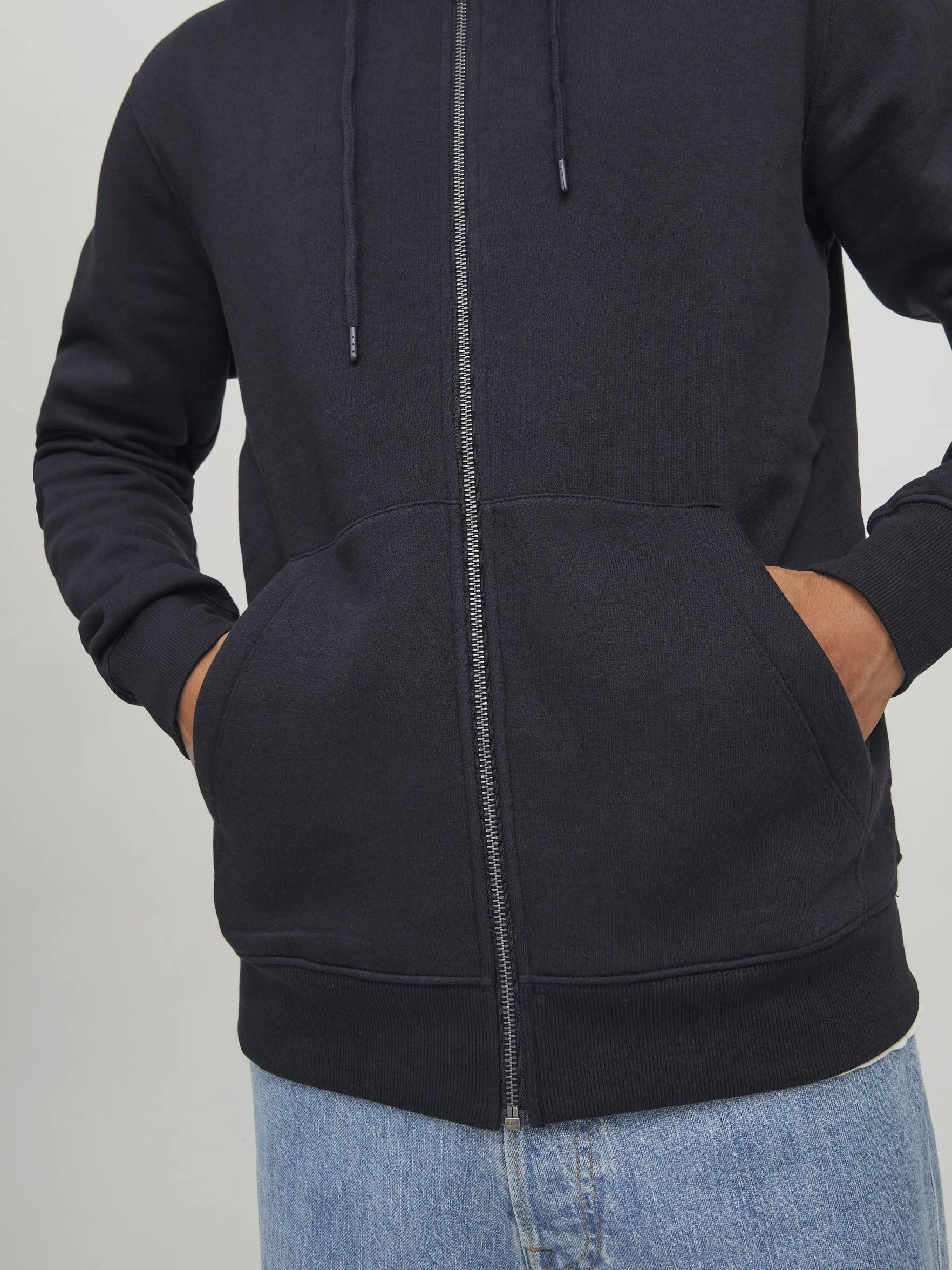 JACK & JONES Zip Hoodie Plain Zip Hoodie