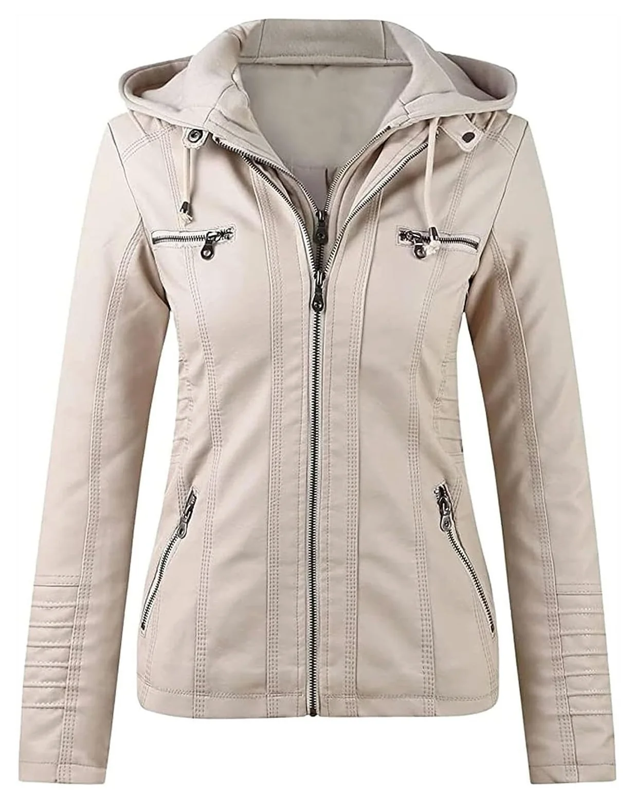 Chaqueta De Piel For Mujer, Chaqueta De Invierno, Otoño Invierno, Abrigo Cálido, Chaqueta Bomber, Chaqueta De Moto Con Capucha, Chaqueta De Piel Sintética, Chaqueta De Piel Sintética, Sudadera Con Cap