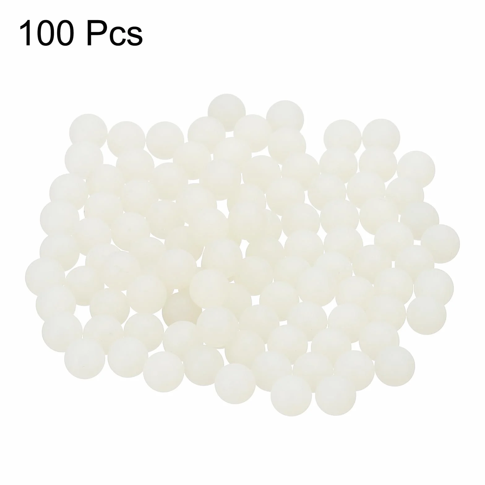 sourcing map 100 bolas de rodamiento de nailon de 5 mm, precisión G2, color blanco