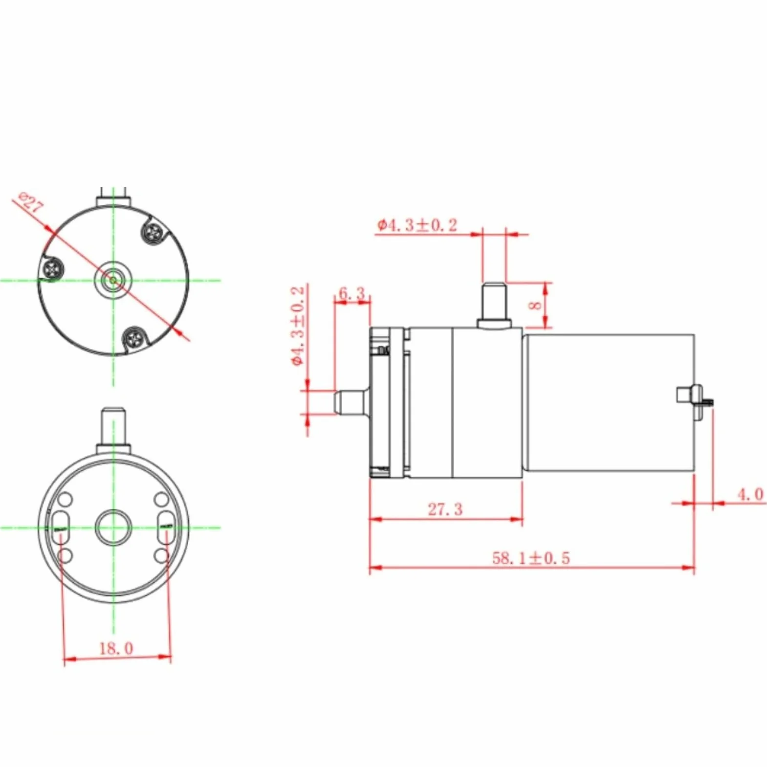 Jadeshay Bomba de Vacío Eléctrica 12V Micro DC Motor para Acuario y Tratamiento Médico