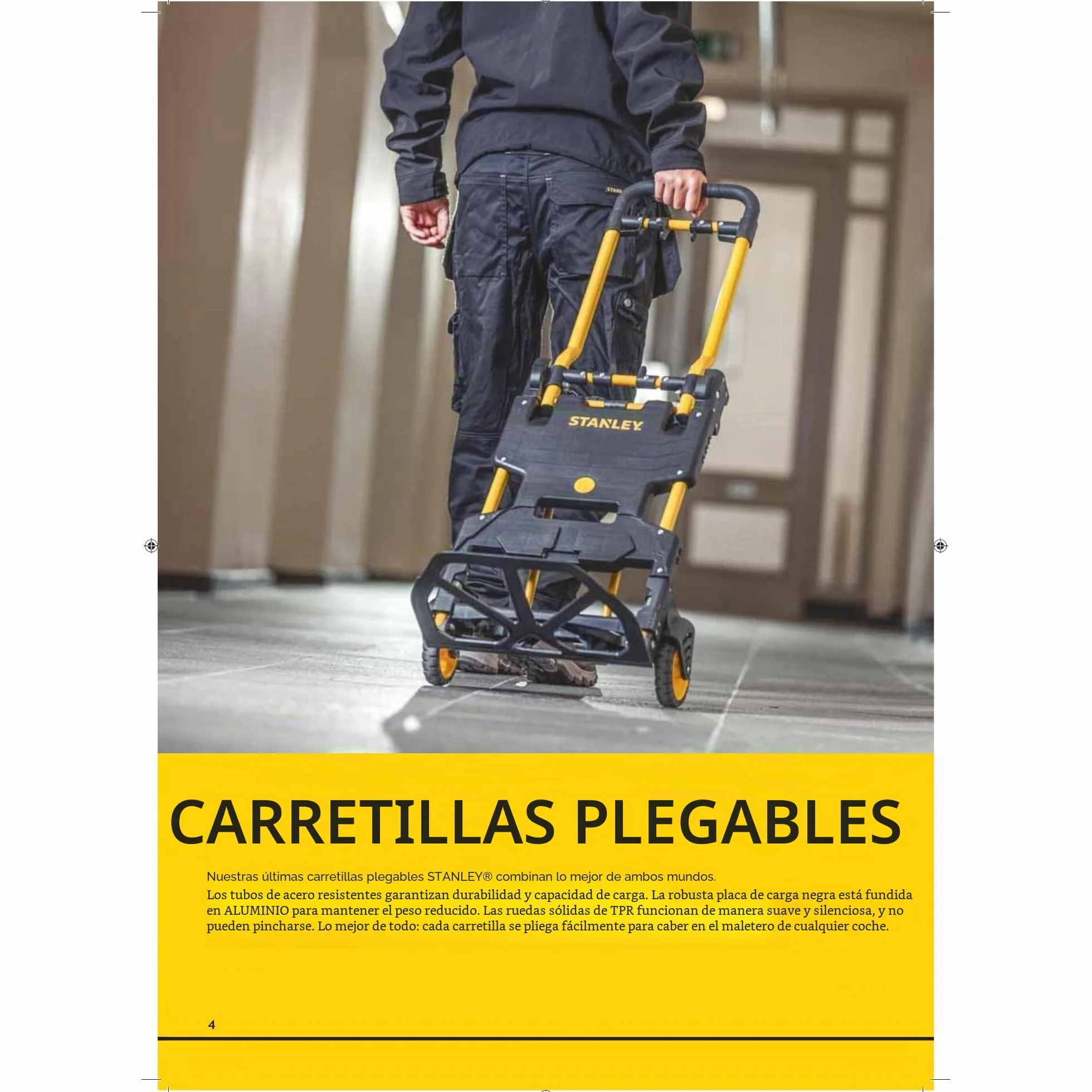 Stanley SXWTD-FT585 2-en-1 Carro y Caretilla Plegable 70kg 137kg Plástico/Acero